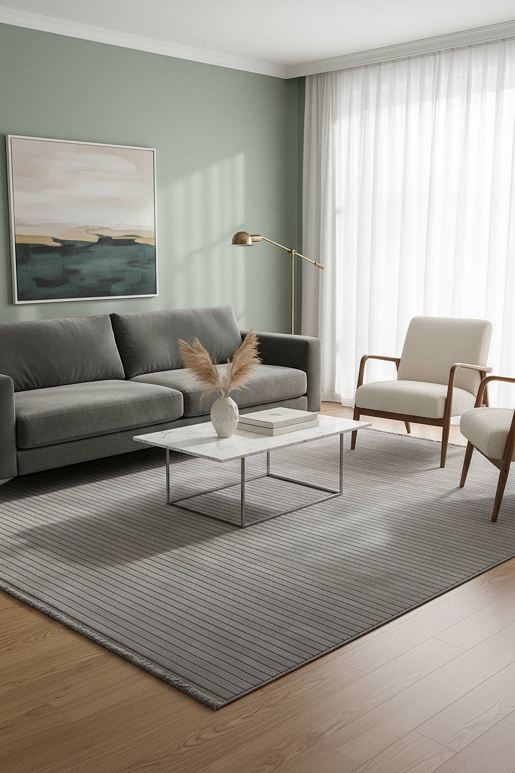 MİLAS T-JP55 ANTRASİT Kabartmalı Modern Geometrik Desenli Salon Koridor Mutfak Halısı