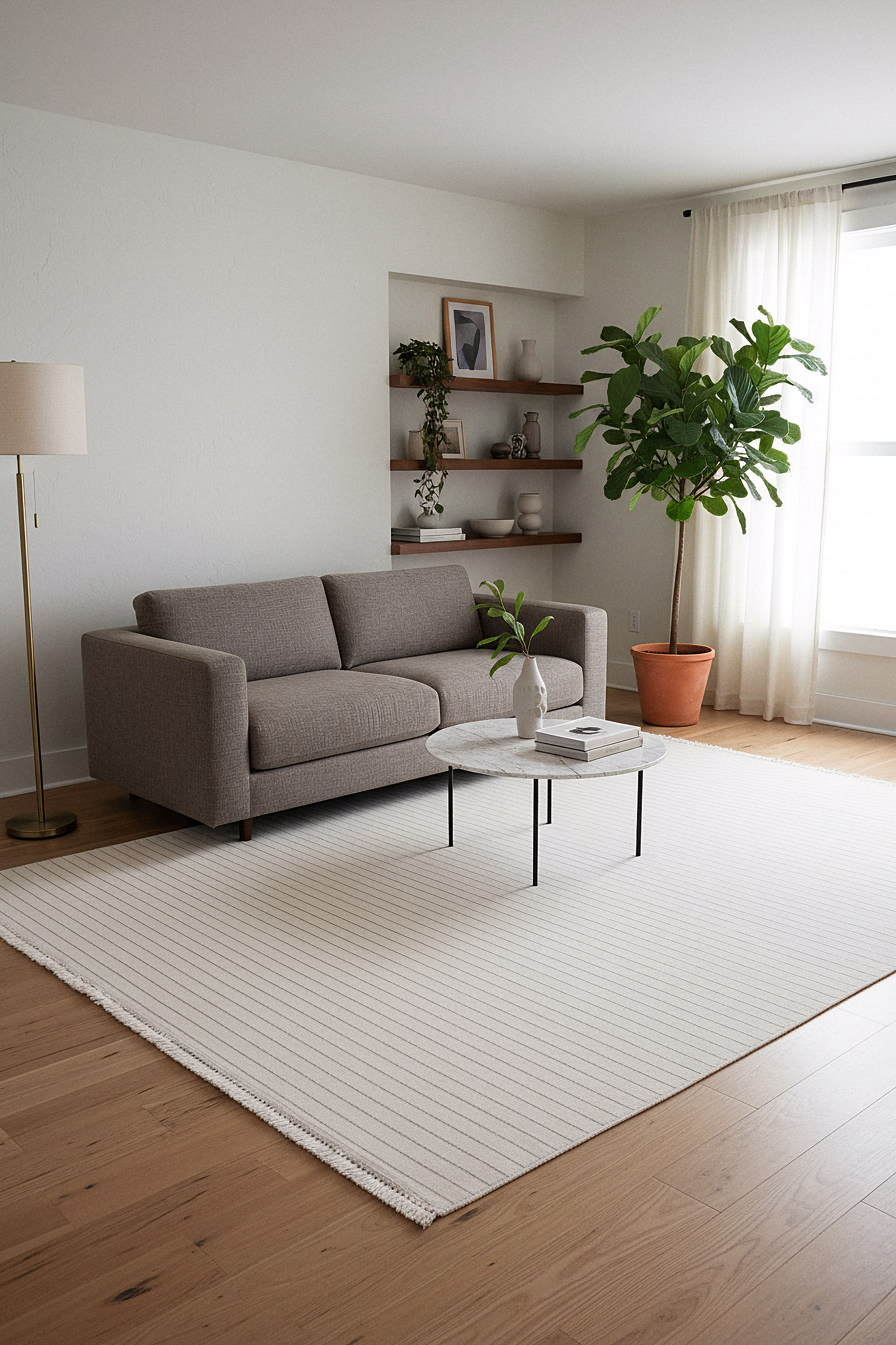 MİLAS T-JP55 BEJ Kabartmalı Modern Geometrik Desenli Salon Koridor Mutfak Halısı