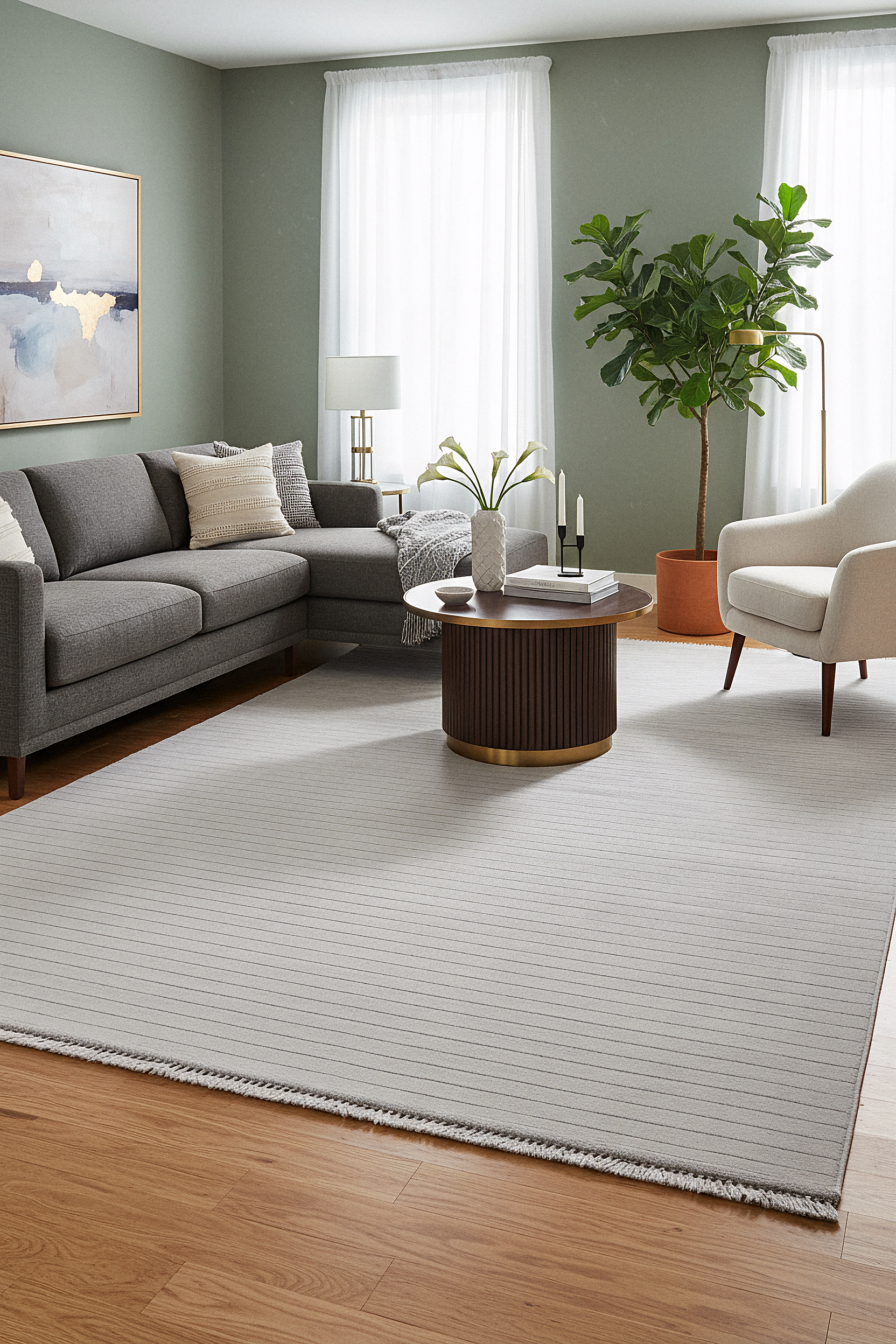 MİLAS T-JP55 GRİ Kabartmalı Modern Geometrik Desenli Salon Koridor Mutfak Halısı