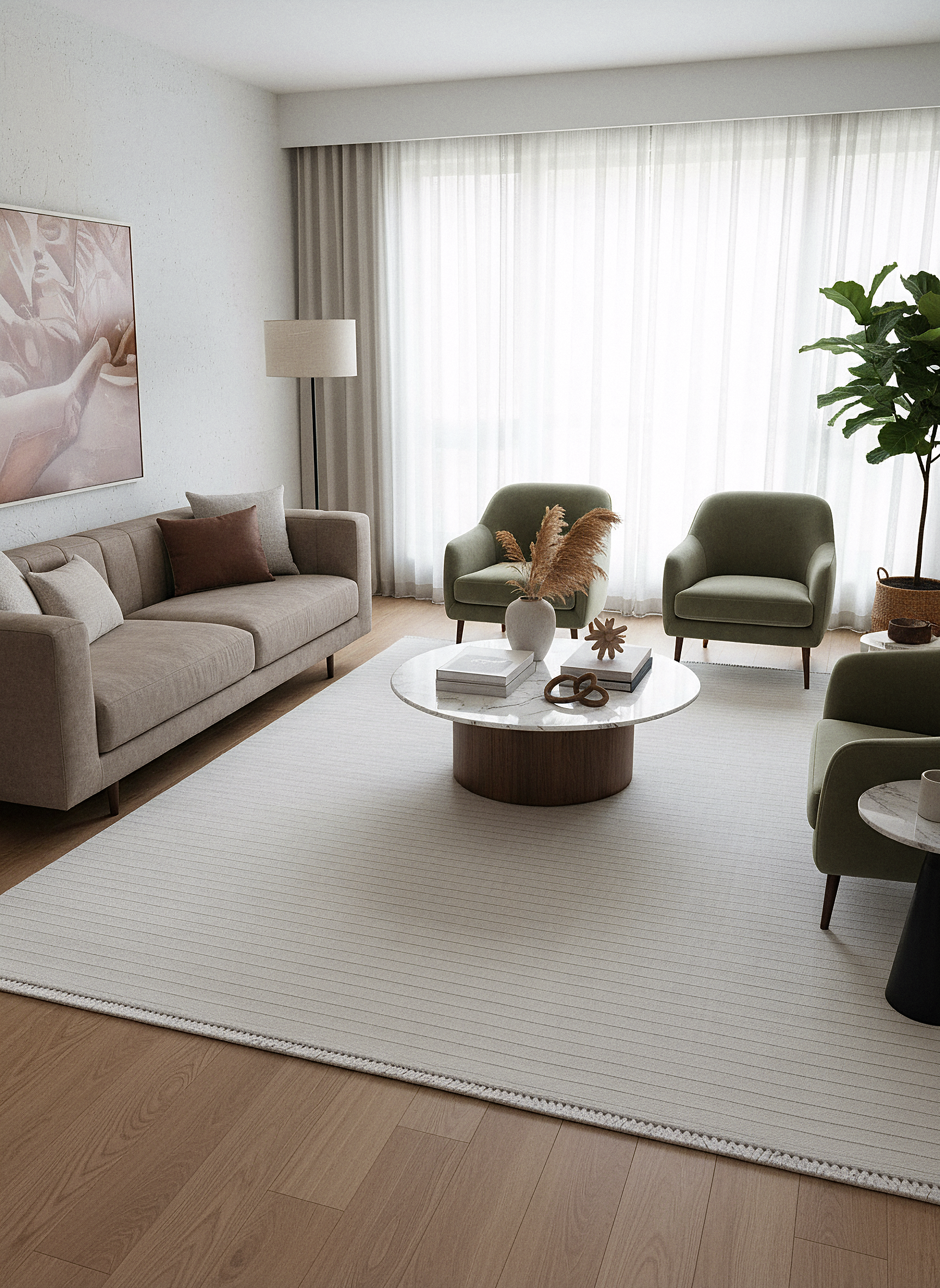MİLAS T-JP55 GRİ Kabartmalı Modern Geometrik Desenli Salon Koridor Mutfak Halısı