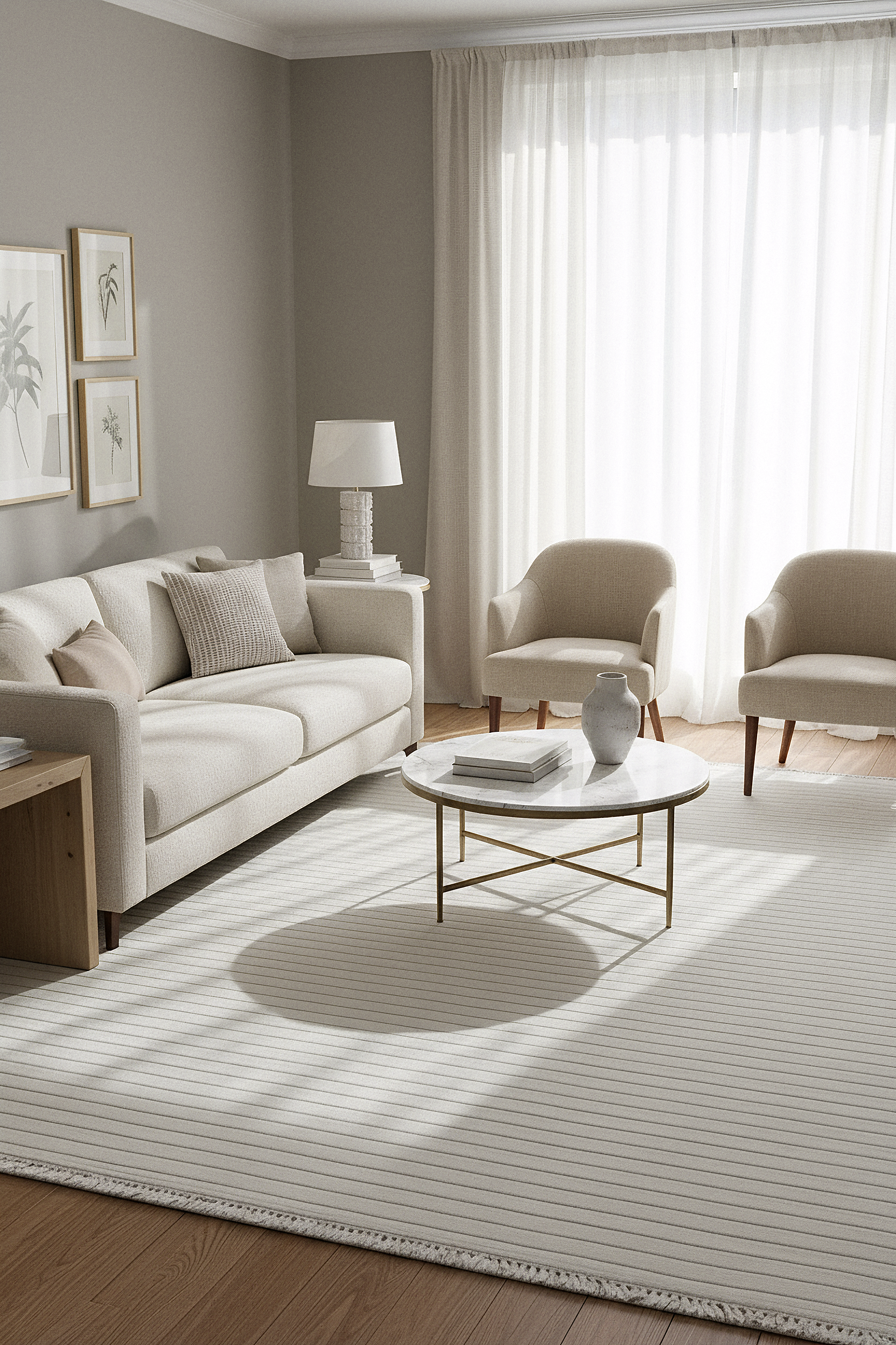 MİLAS T-JP55 KREM Kabartmalı Modern Geometrik Desenli Salon Koridor Mutfak Halısı