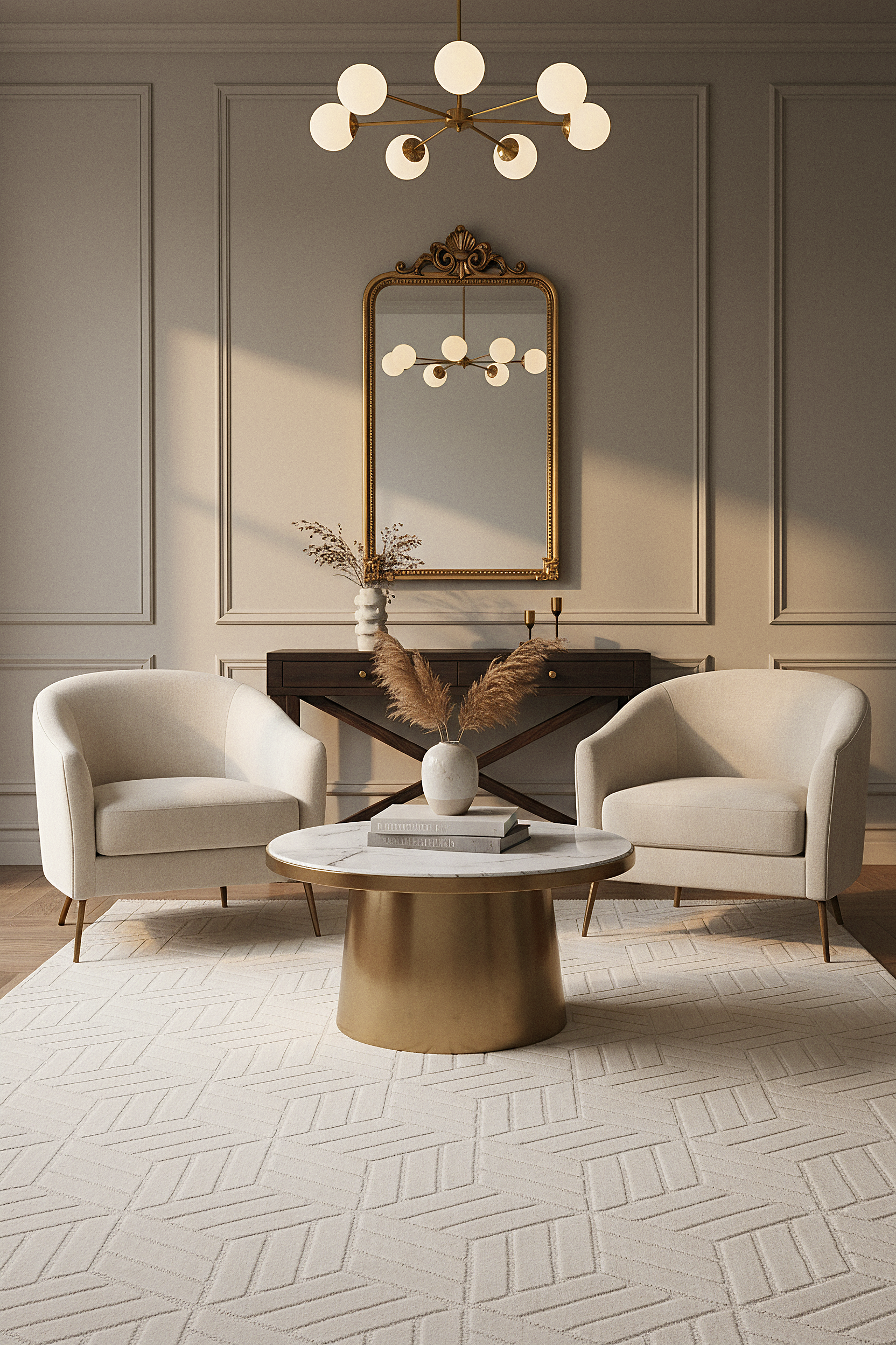 MİLAS T-LO67 BEJ Kabartmalı Modern Geometrik Desenli Salon Koridor Mutfak Halısı