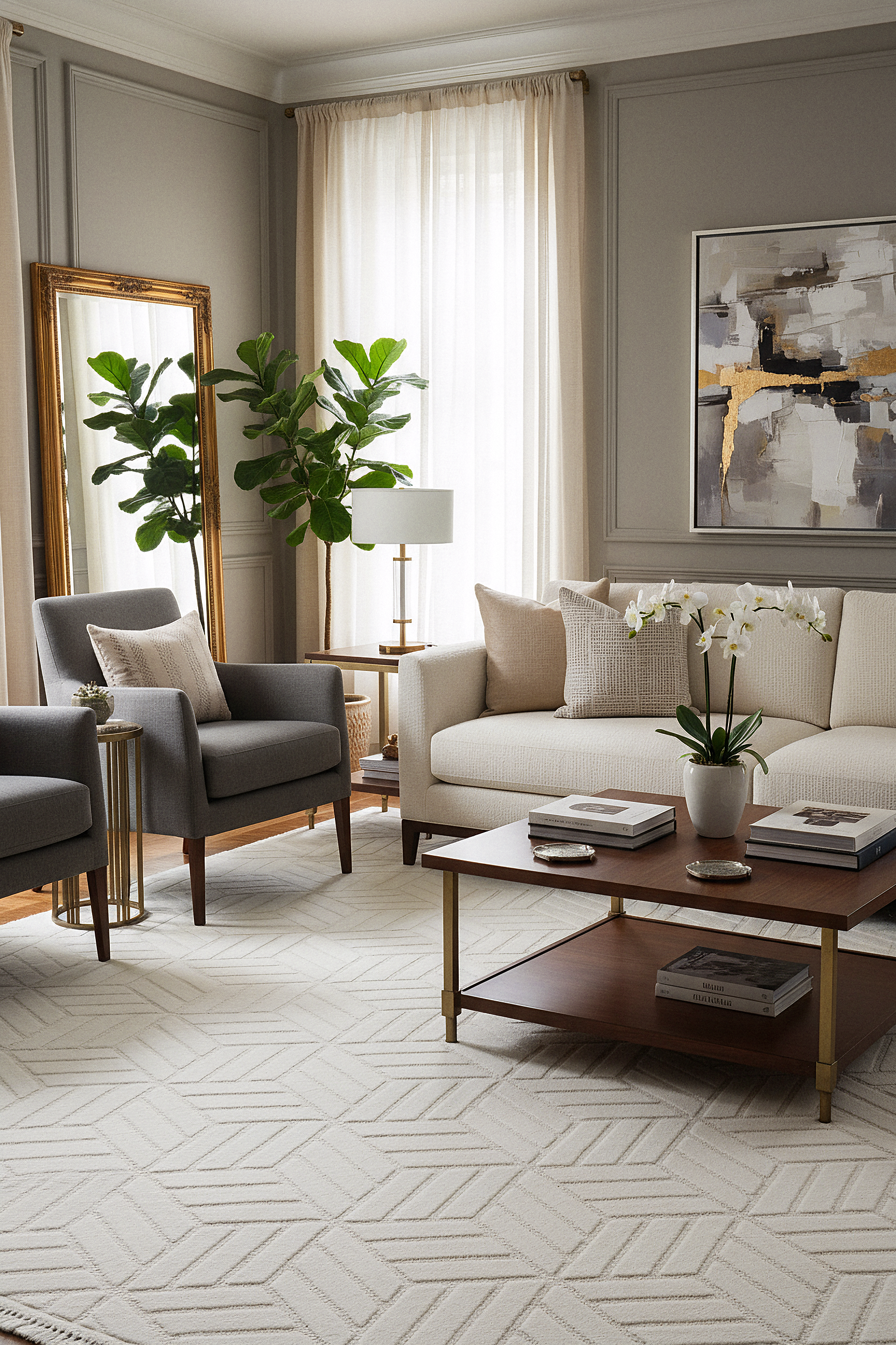 MİLAS T-LO67 KREM Kabartmalı Modern Geometrik Desenli Salon Koridor Mutfak Halısı