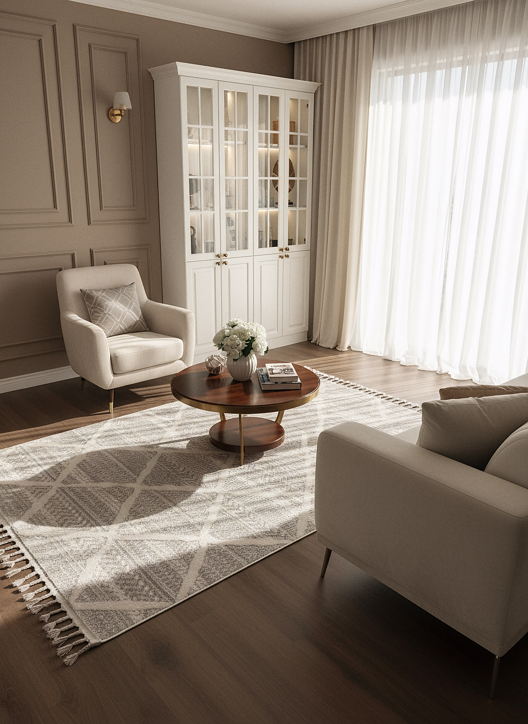 PALERMO A-10692 GRİ Sık Dokuma Modern Geometrik Desenli Salon Koridor Mutfak Halısı
