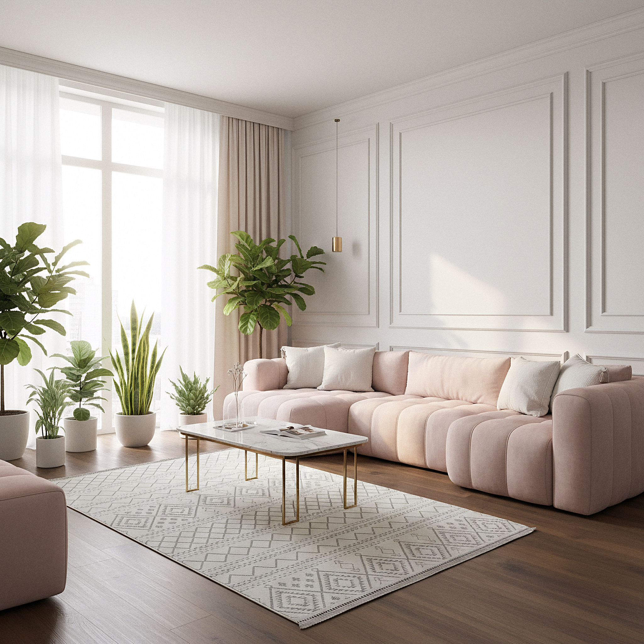 ŞÖNİL KAPADOKYA-KREM Makinede Yıkanabilir İskandinav Desenli Salon Koridor Mutfak Şönil Dokuma Halı