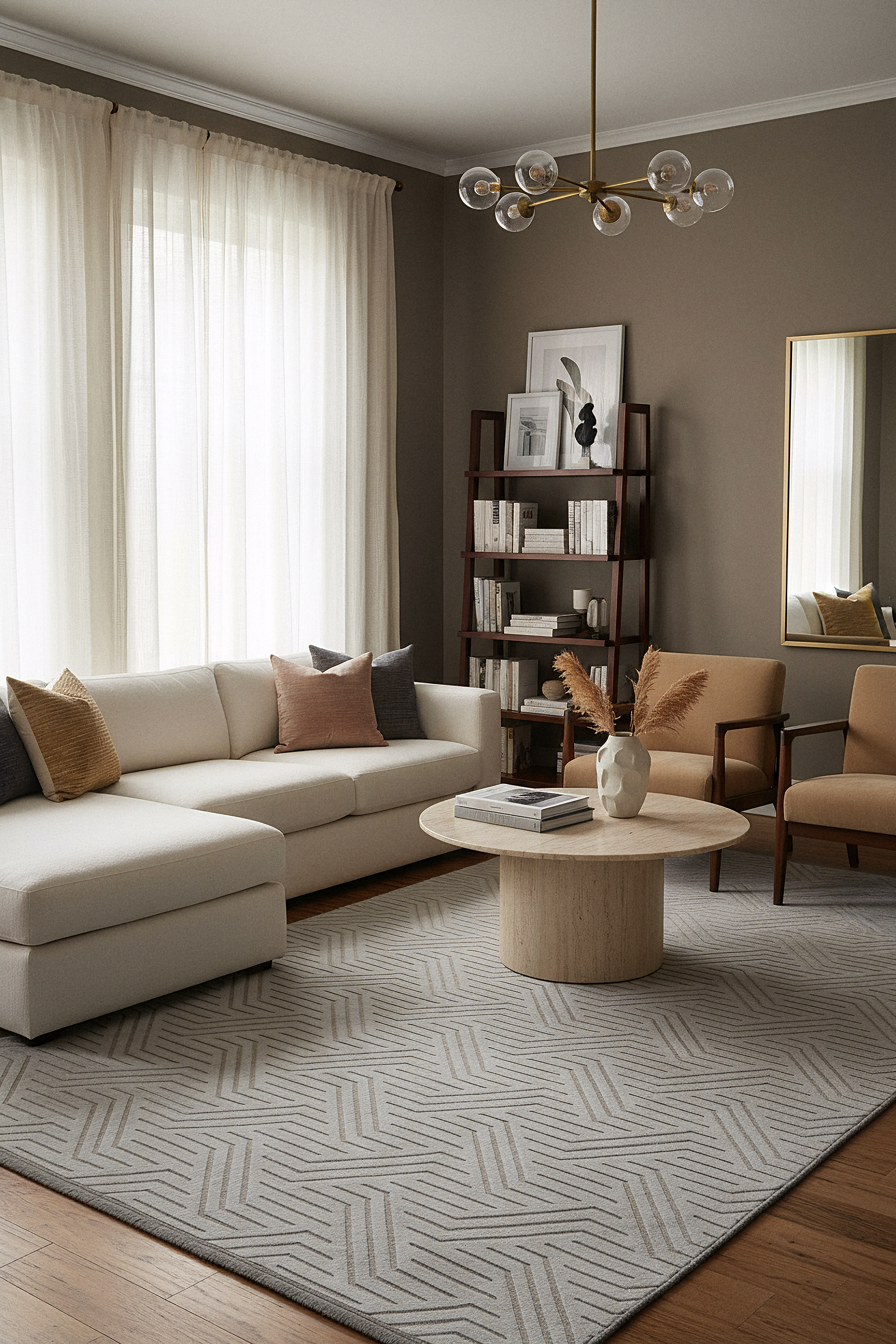 ŞÖNİL PERLA - GRİ Makinede Yıkanabilir Geometrik Modern Desenli Salon Koridor Mutfak Şönil Dokuma Halı