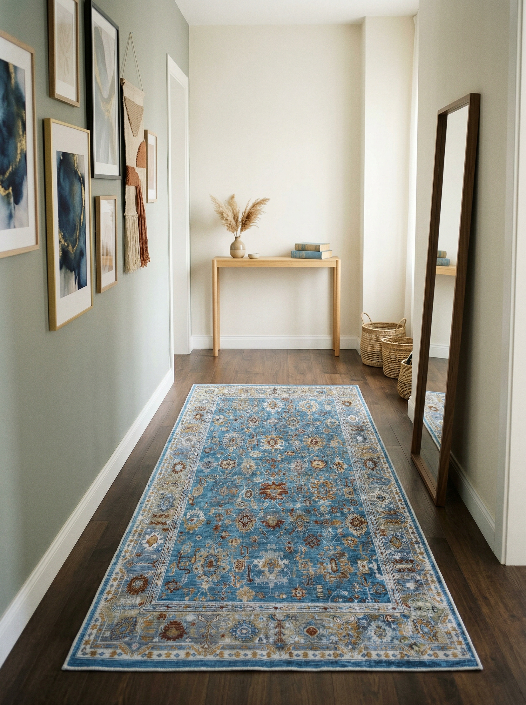 Arte VN016-2 Vintage Klasik Desenli Dekoratif Şönil Halı