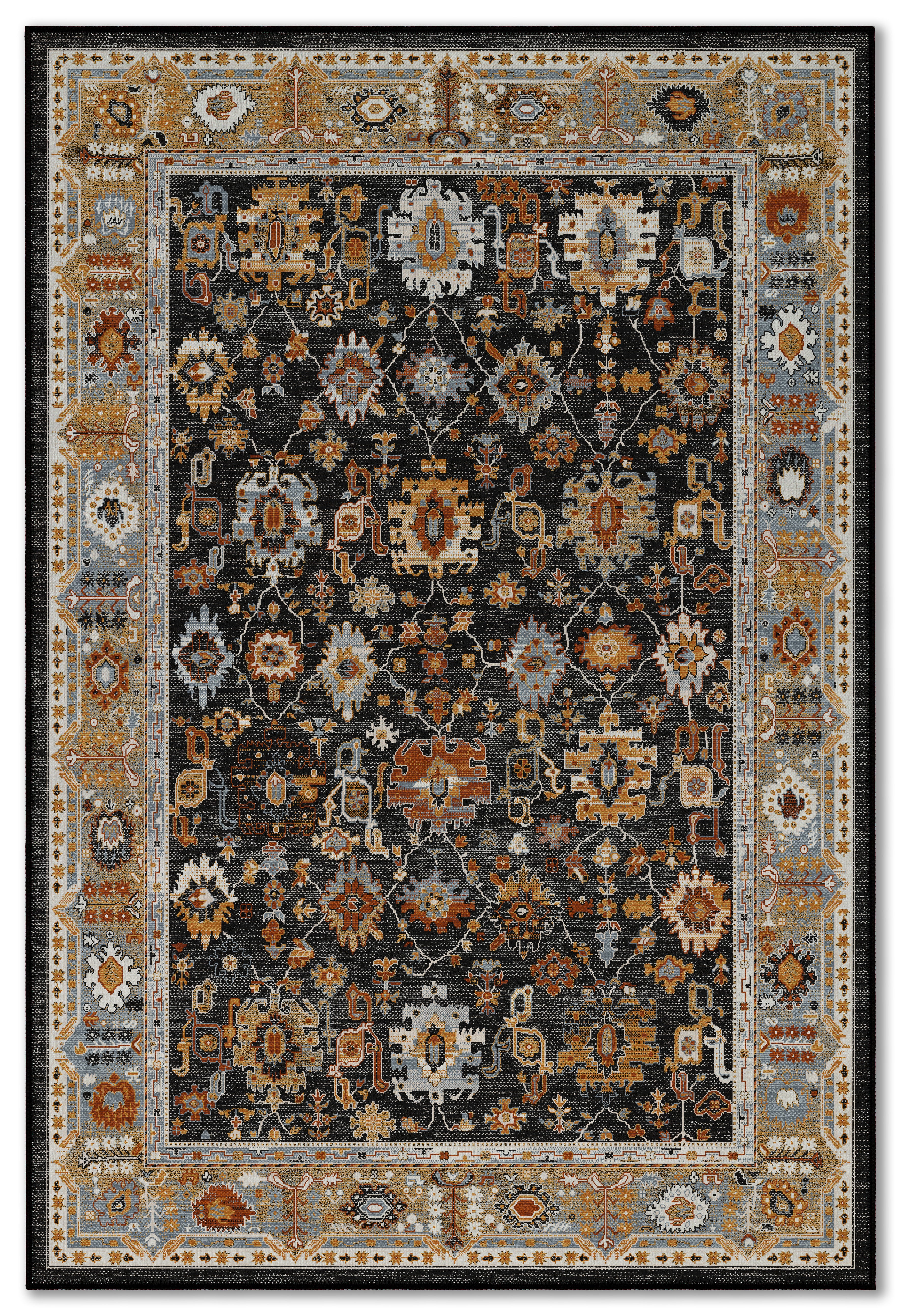 Arte VN016-4 Vintage Klasik Desenli Dekoratif Şönil Halı