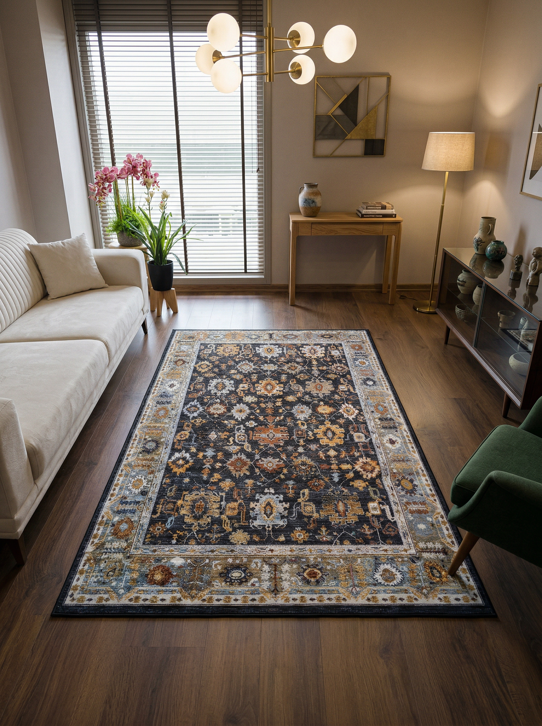 Arte VN016-4 Vintage Klasik Desenli Dekoratif Şönil Halı