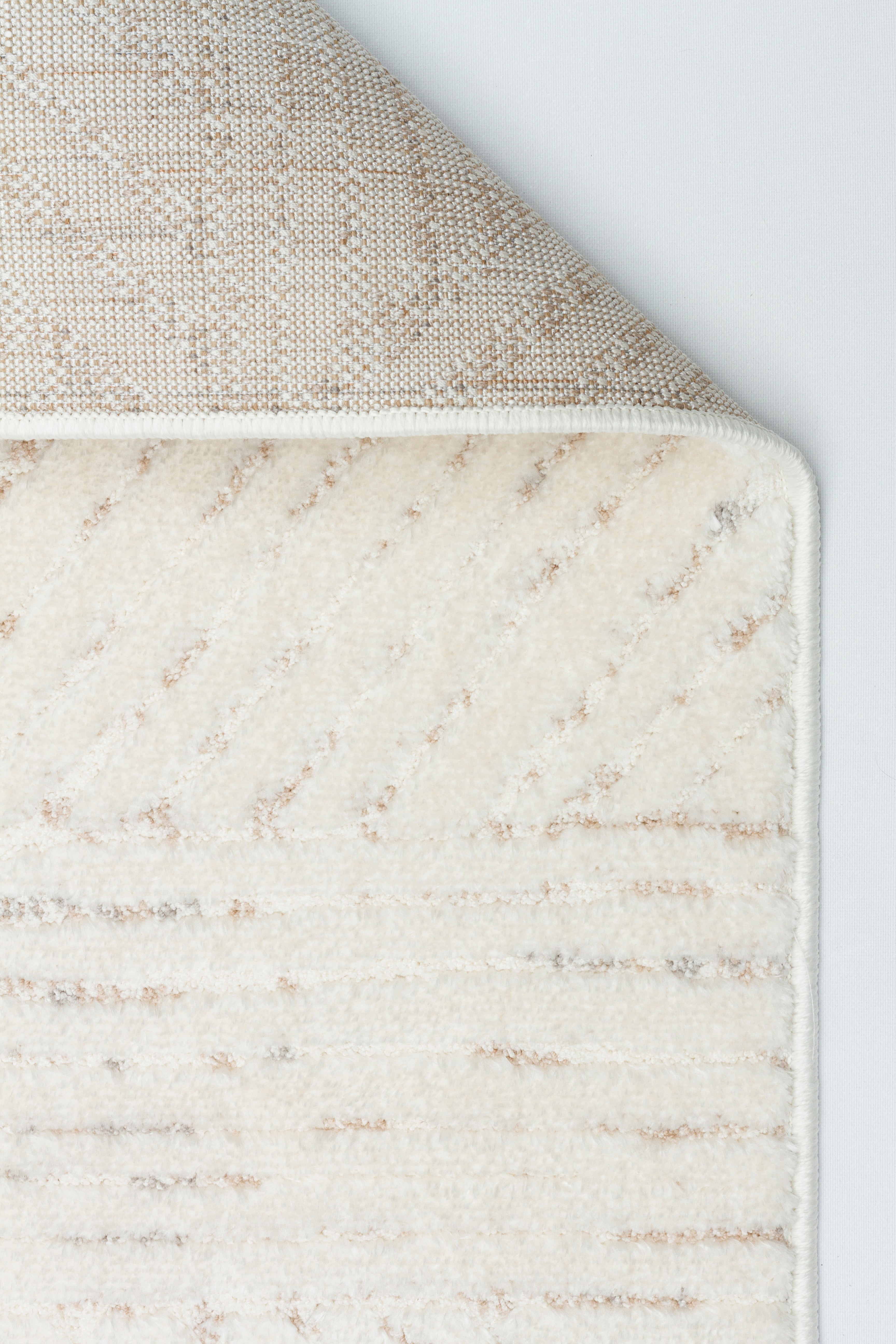 PALERMO A-11487 KREM Sık Dokuma Modern Geometrik Desenli Salon Koridor Mutfak Halısı