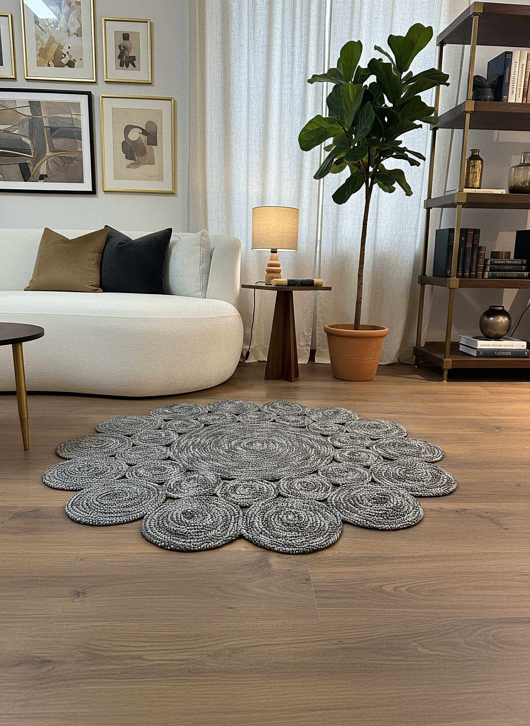 JÜT-815 Elde Dokuma Doğal Jüt Hasır Halı