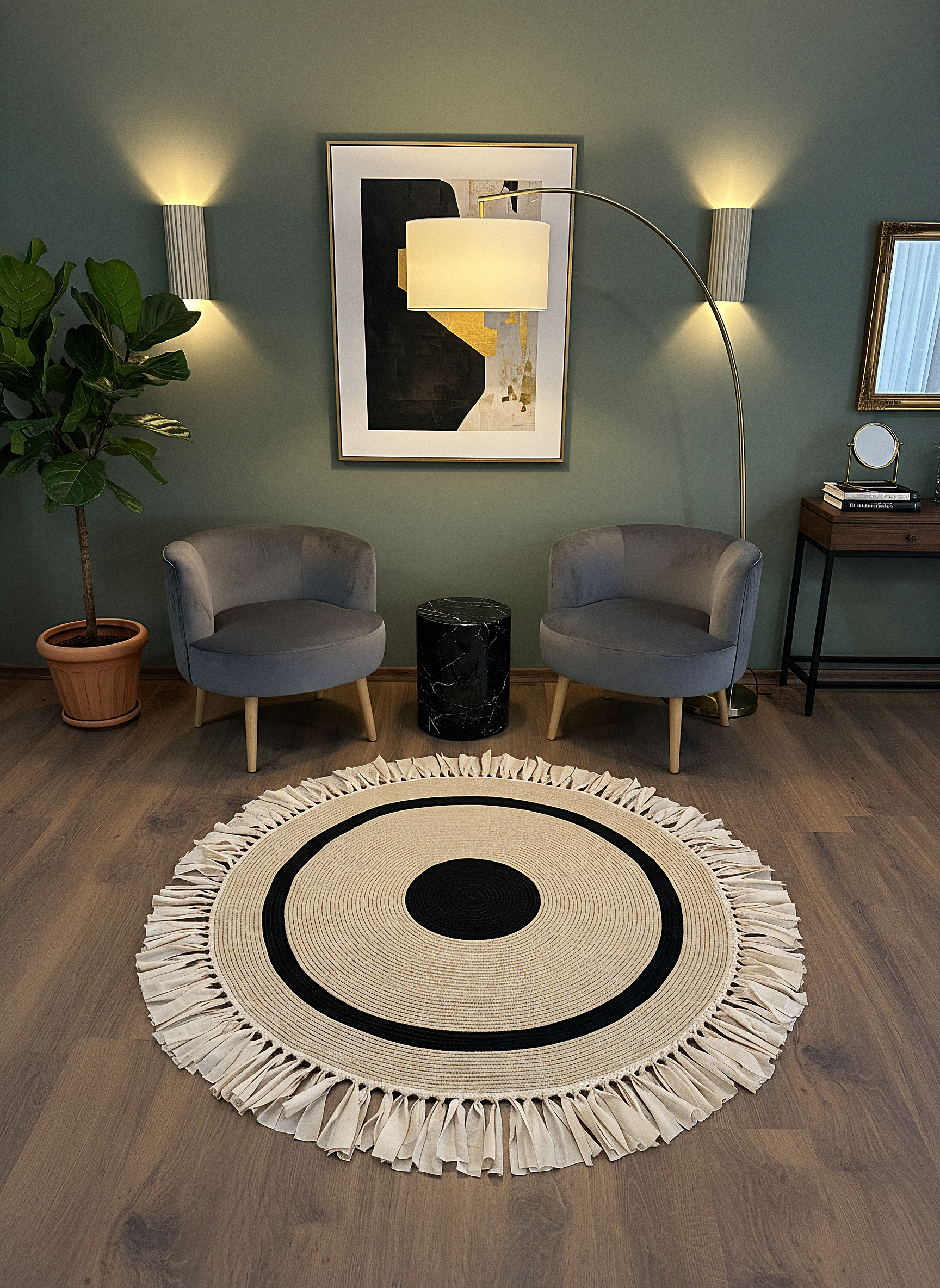 JÜT-999 Elde Dokuma Doğal Jüt Hasır Halı