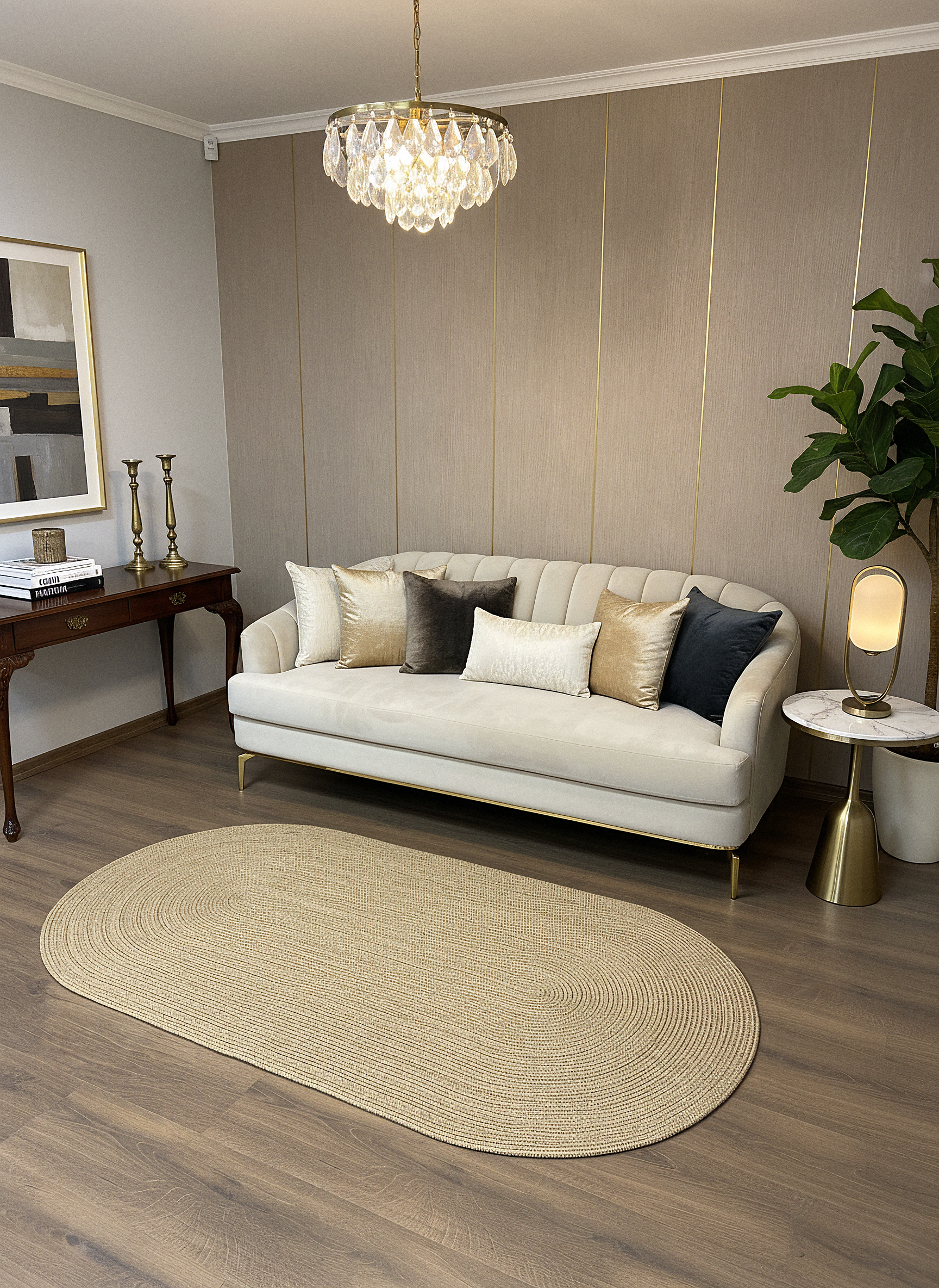 JÜT-C13 Elde Dokuma Doğal Jüt Hasır Halı