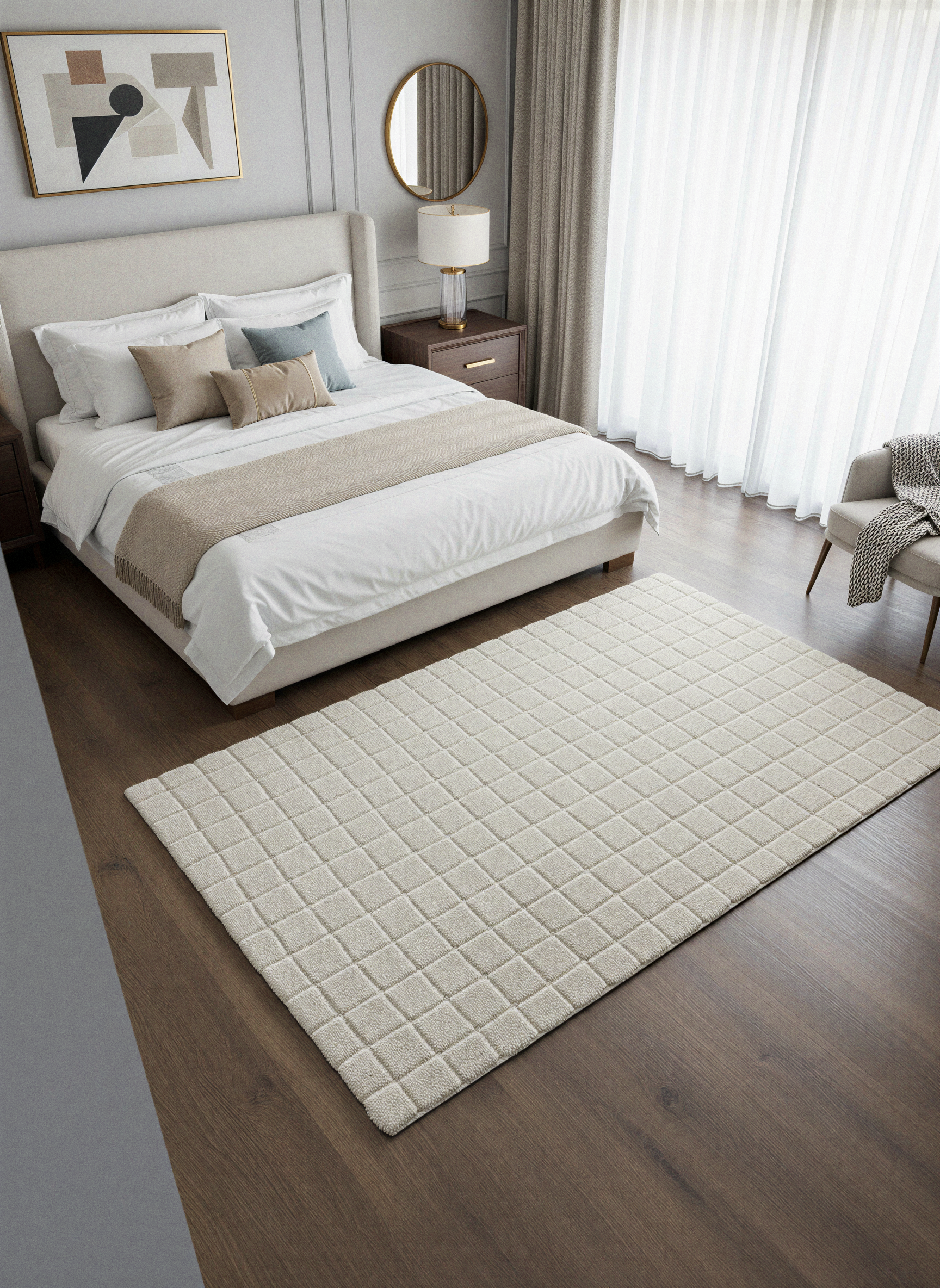 TAVŞAN SAMUR BEJ - Kaymaz Taban Tavşan Shaggy Yatak Odası Oturma Odası Çocuk Odası Halısı