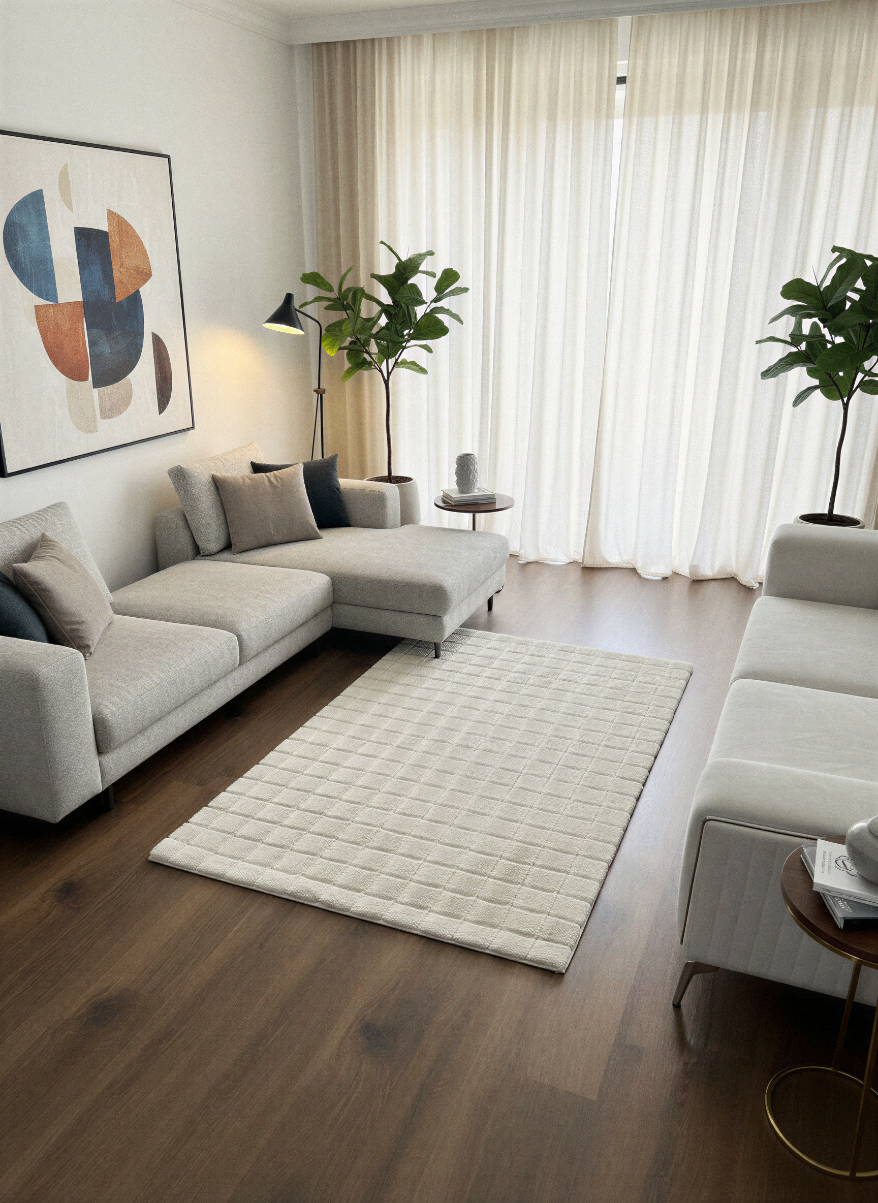 TAVŞAN SAMUR BEJ - Kaymaz Taban Tavşan Shaggy Yatak Odası Oturma Odası Çocuk Odası Halısı