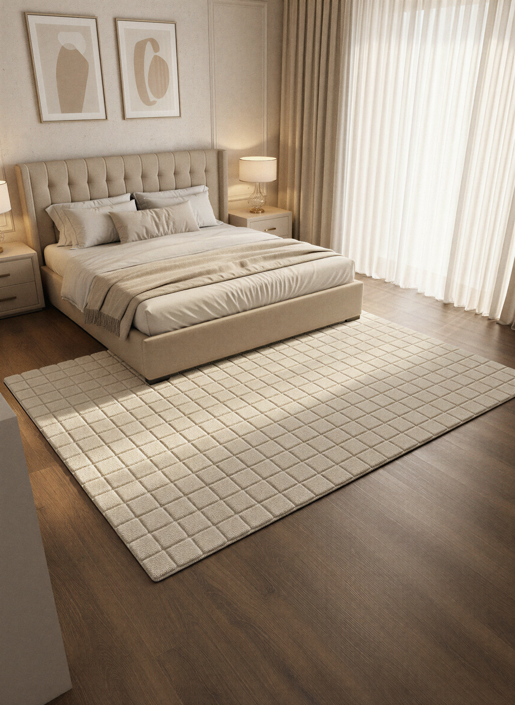 TAVŞAN SAMUR BEJ - Kaymaz Taban Tavşan Shaggy Yatak Odası Oturma Odası Çocuk Odası Halısı