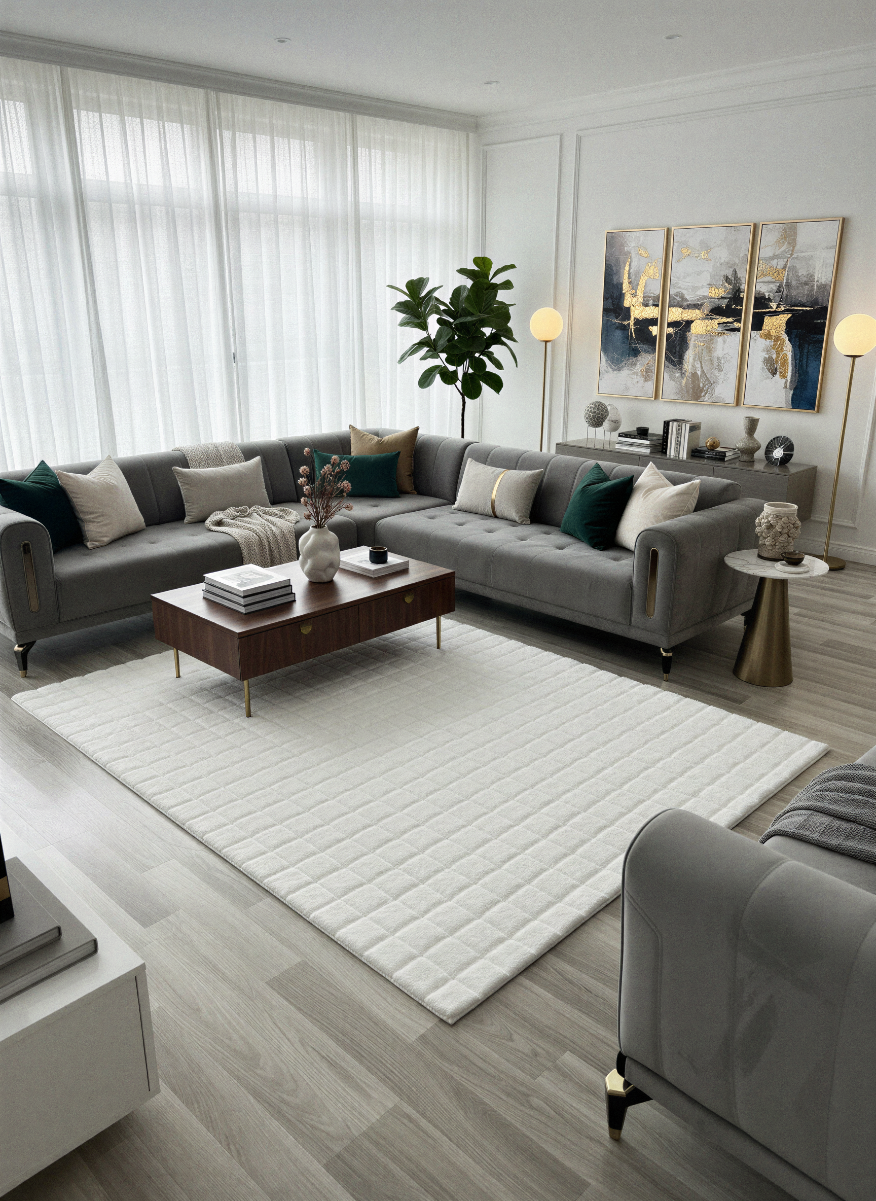 TAVŞAN SAMUR BEYAZ - Kaymaz Taban Tavşan Shaggy Yatak Odası Oturma Odası Çocuk Odası Halısı