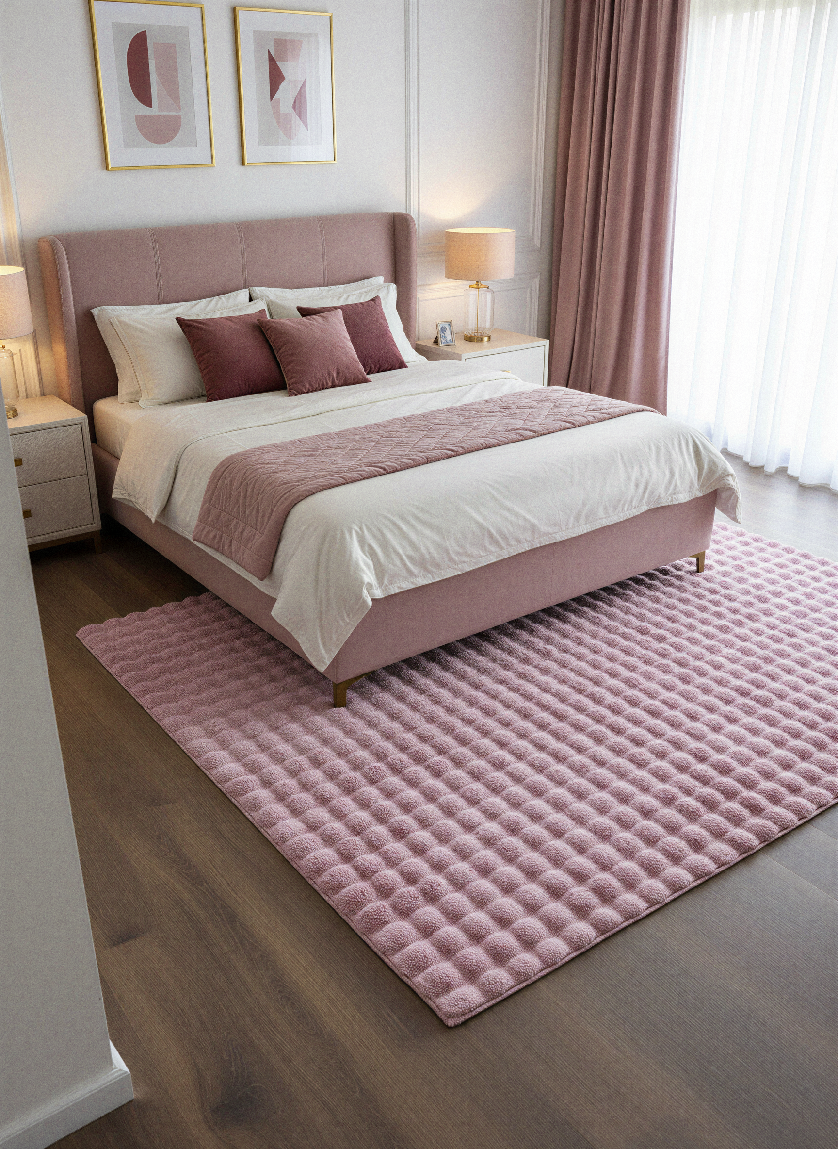 TAVŞAN BUBBLE PUDRA - Kaymaz Dokuma Taban Tavşan Shaggy Yatak Odası Oturma Odası Çocuk Odası Halısı