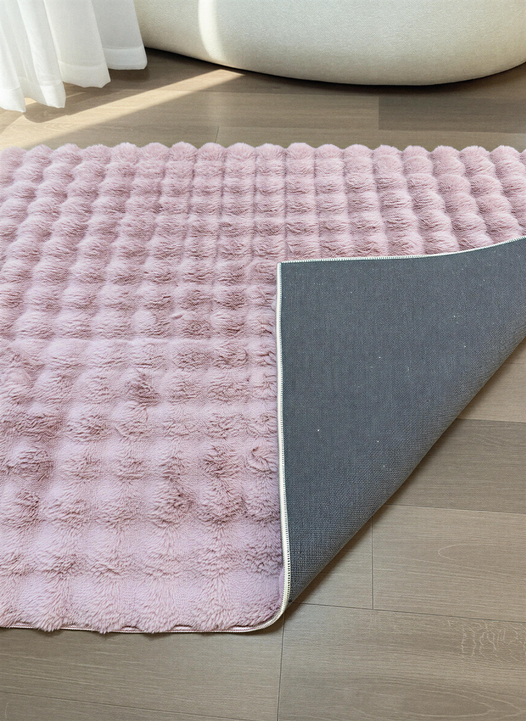 TAVŞAN BUBBLE PUDRA - Kaymaz Dokuma Taban Tavşan Shaggy Yatak Odası Oturma Odası Çocuk Odası Halısı