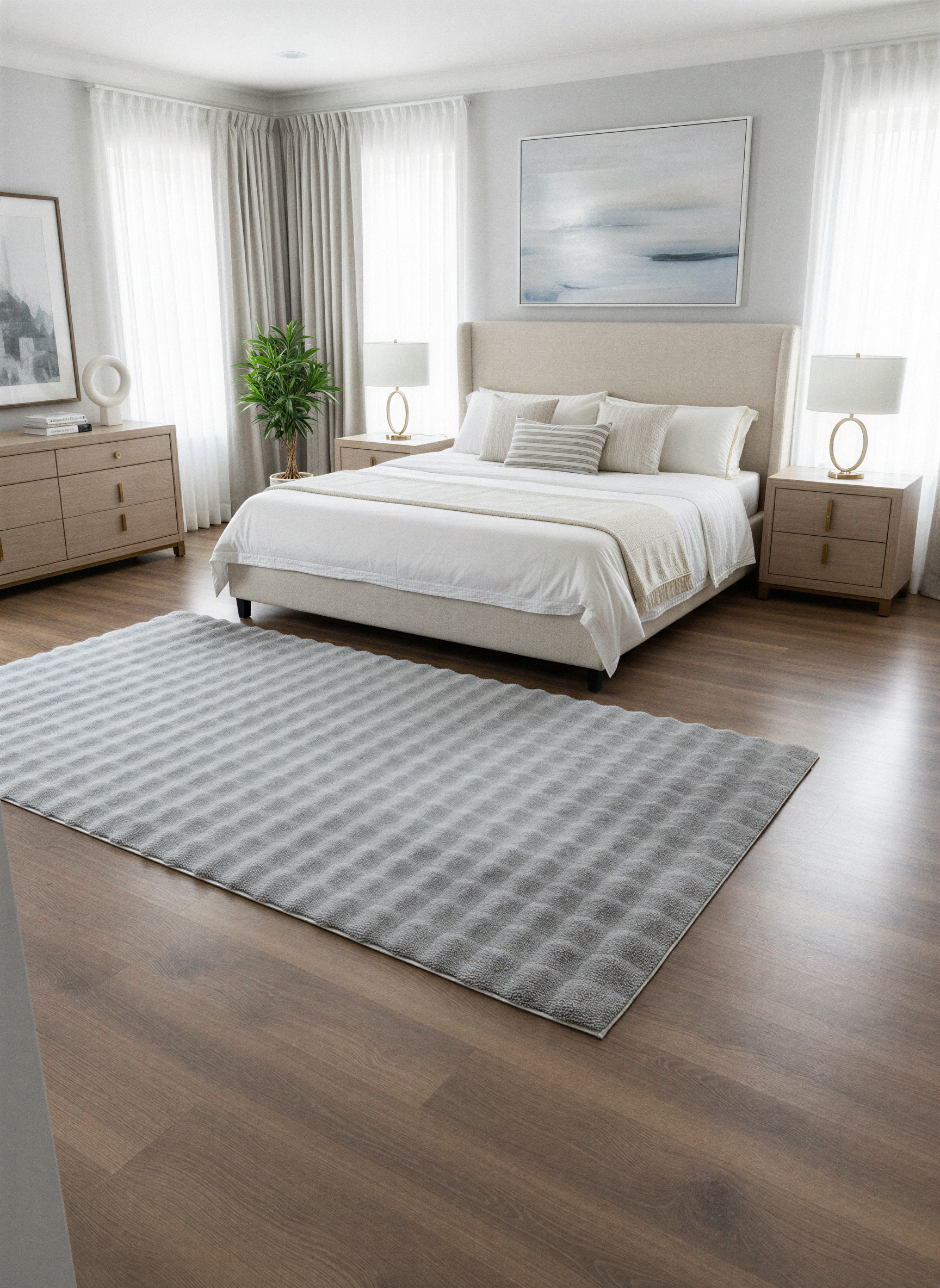 TAVŞAN BUBBLE GRİ - Kaymaz Dokuma Taban Tavşan Shaggy Yatak Odası Oturma Odası Çocuk Odası Halısı