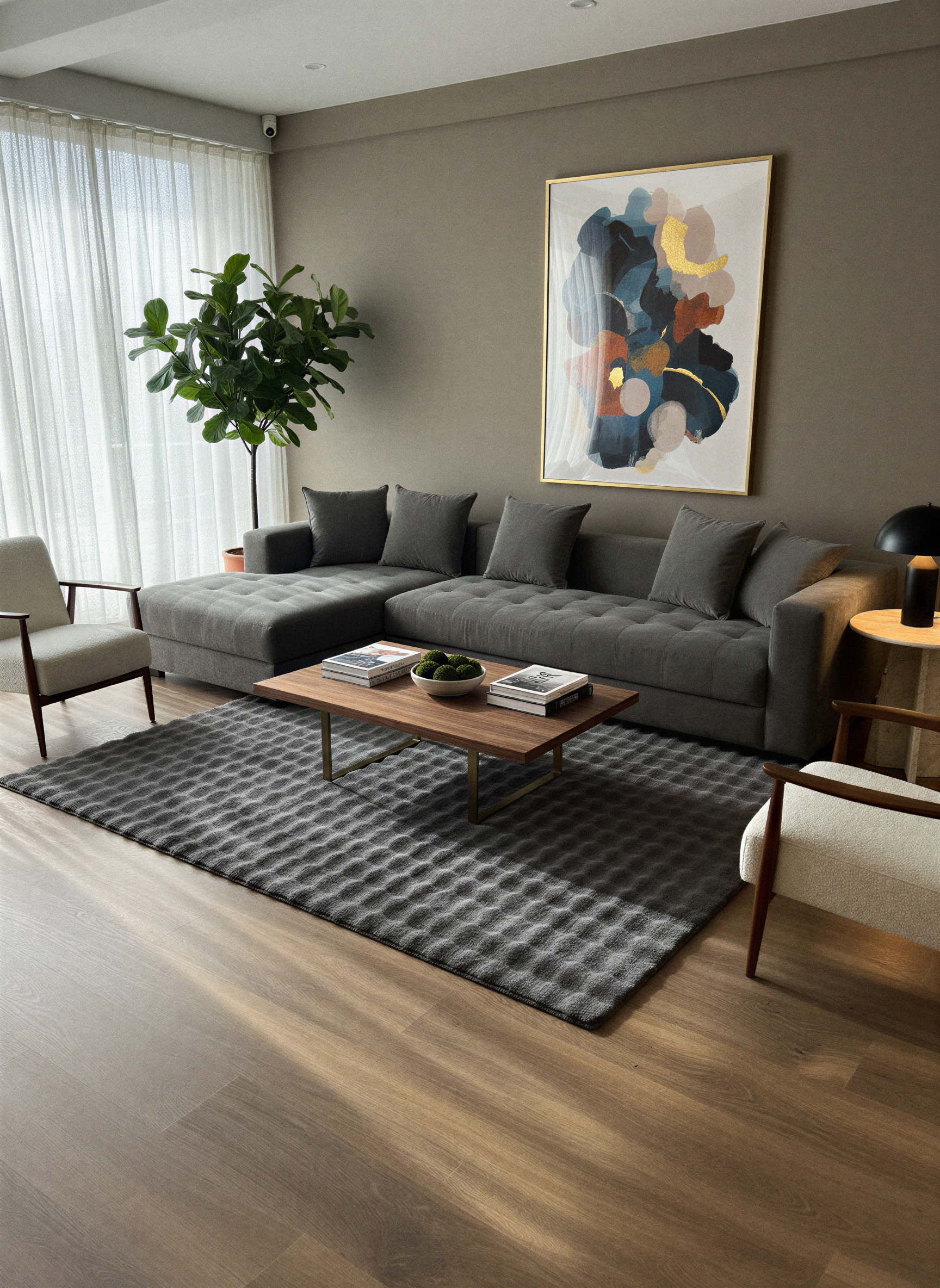 TAVŞAN BUBBLE ANTRASİT - Kaymaz Dokuma Taban Tavşan Shaggy Yatak Odası Oturma Odası Çocuk Odası Halısı