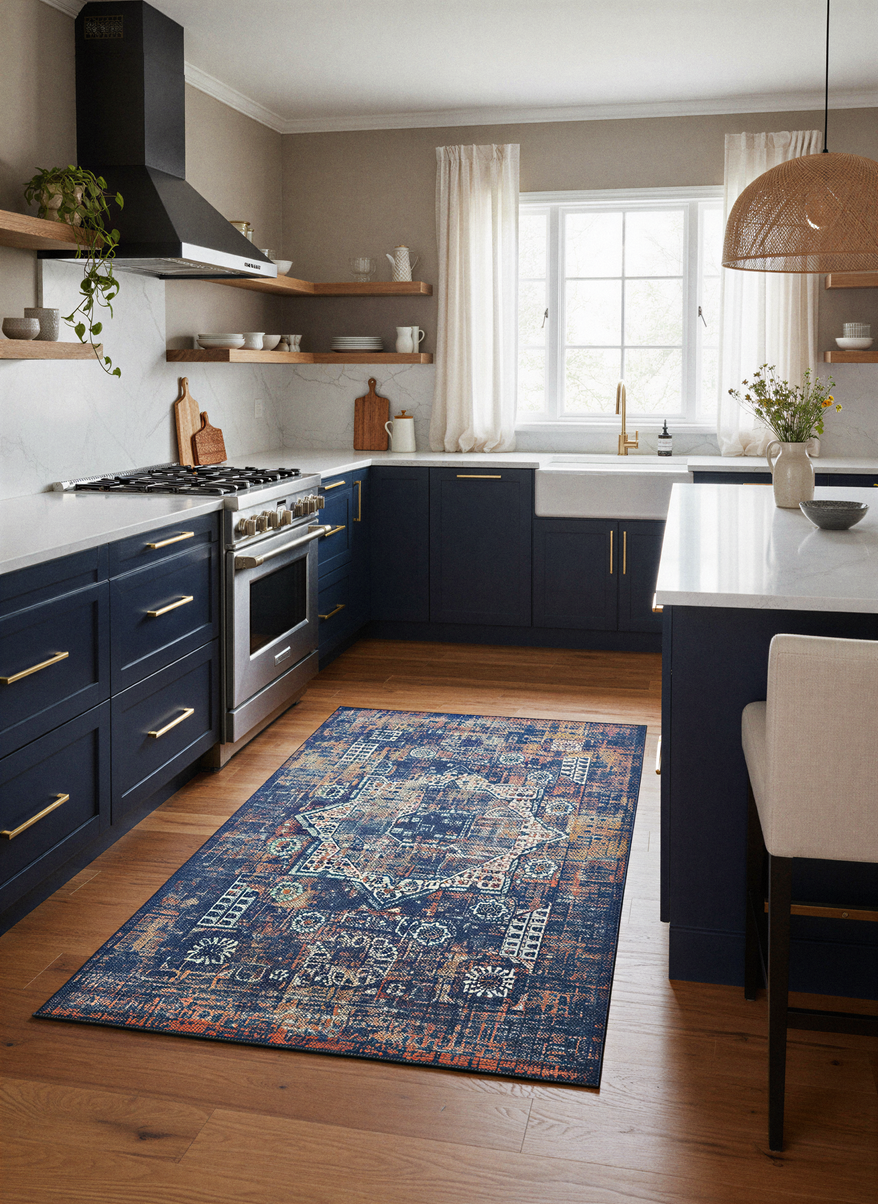 Arte HD021 Vintage Klasik Desenli Dekoratif Dokuma Halı