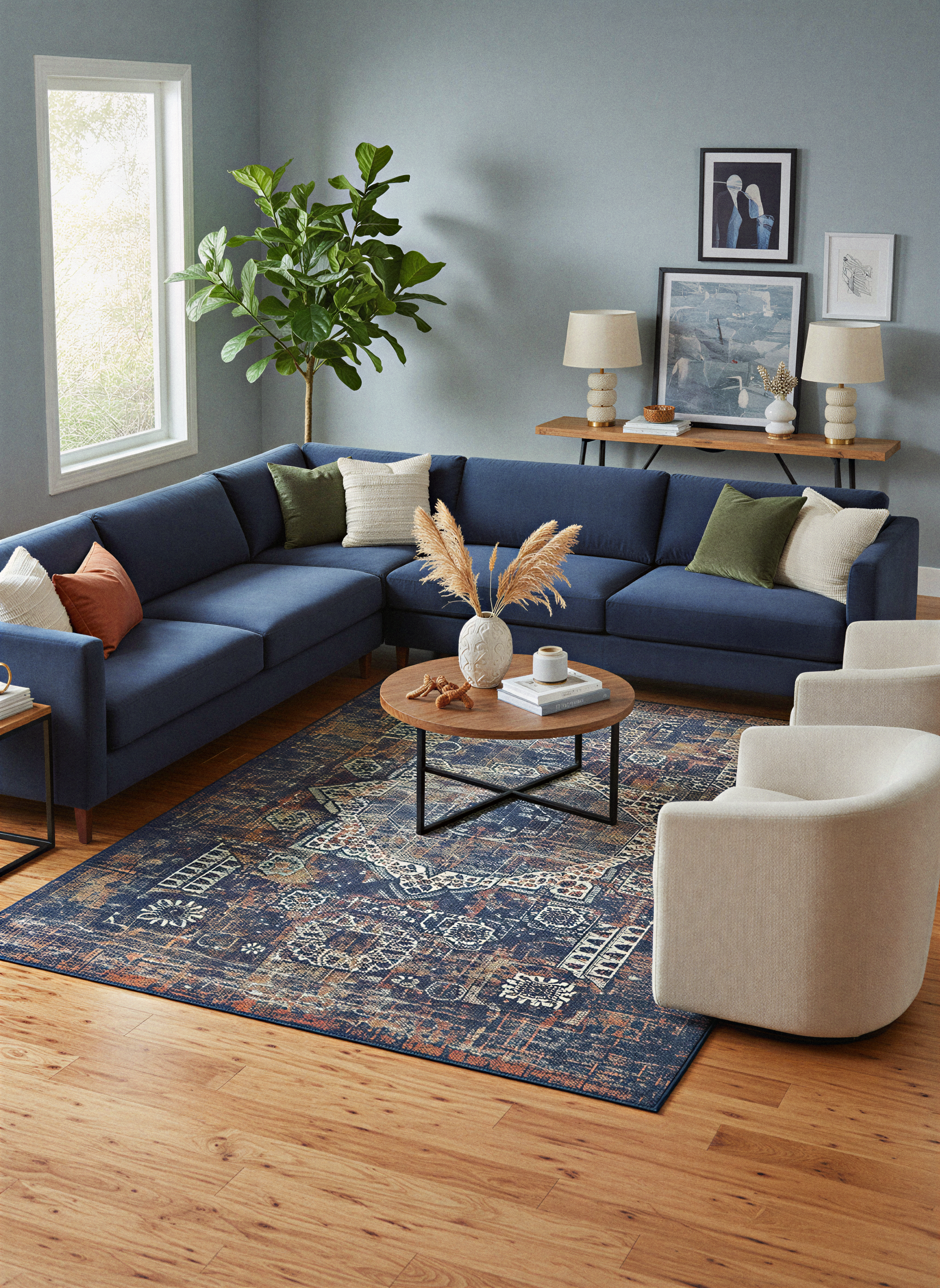 Arte HD021 Vintage Klasik Desenli Dekoratif Dokuma Halı