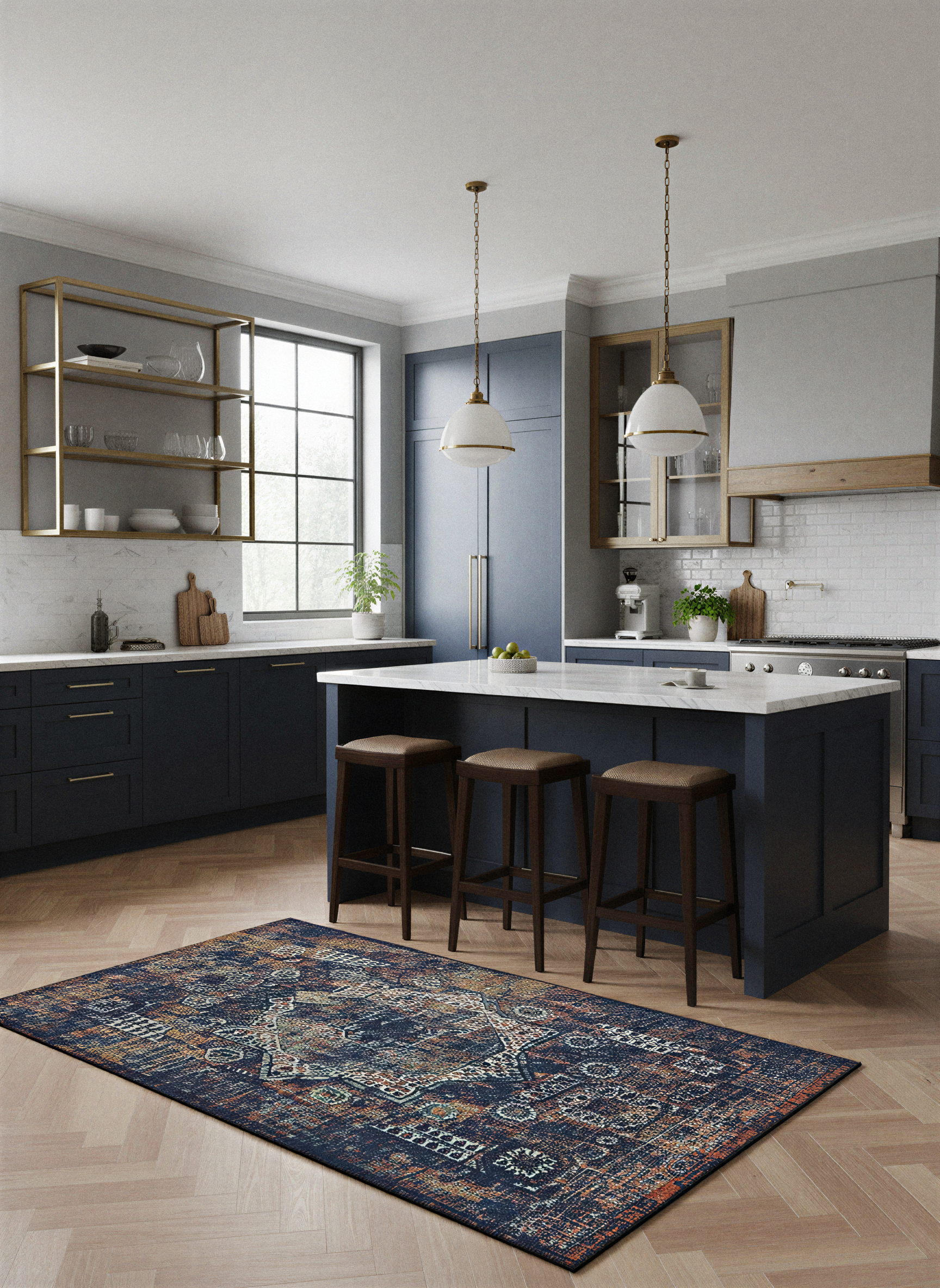 Arte HD021 Vintage Klasik Desenli Dekoratif Dokuma Halı