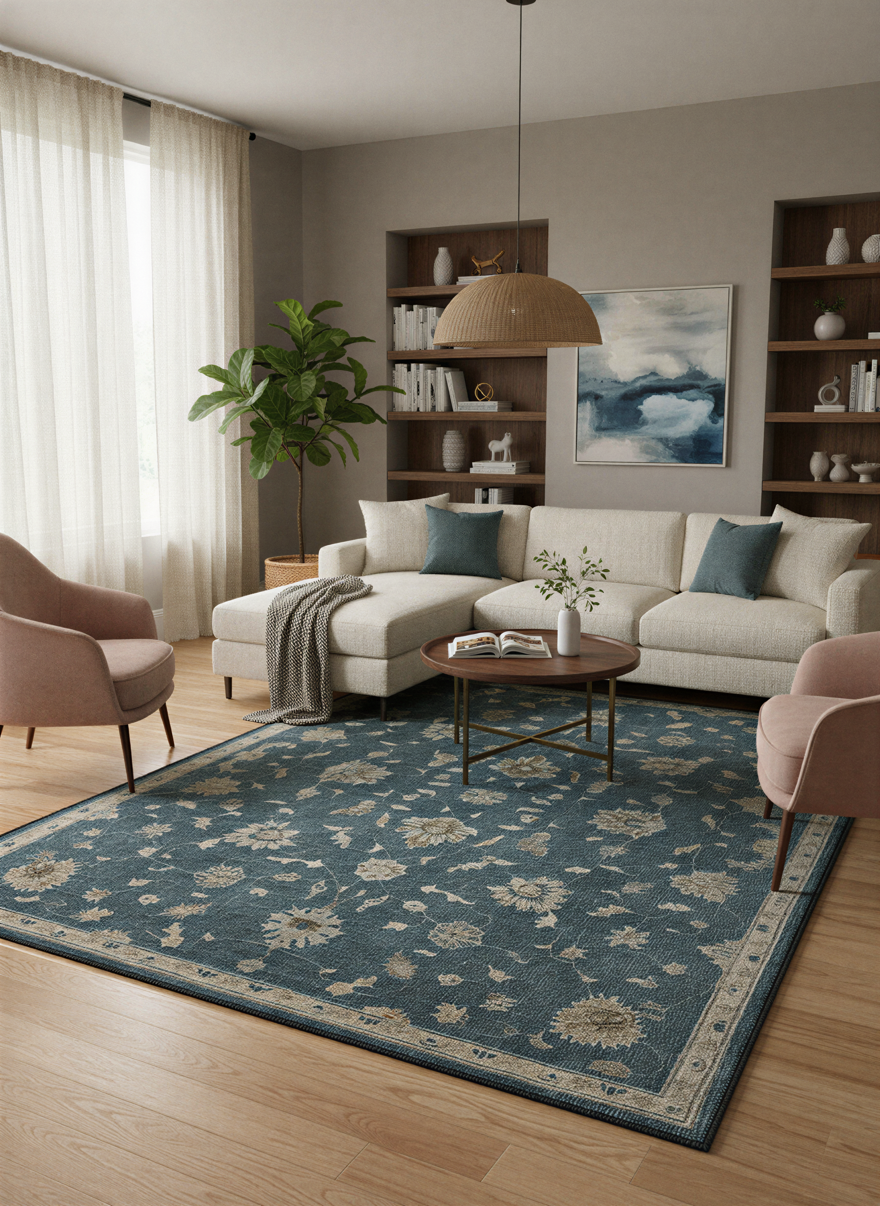 Arte HD020 Vintage Klasik Desenli Dekoratif Dokuma Halı