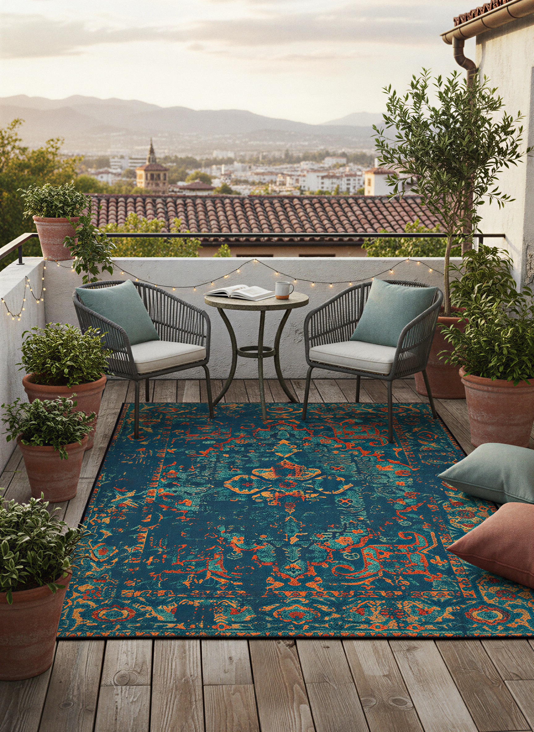 Arte HD014 Klasik Vintage Dekoratif Dokuma Şönil Halı