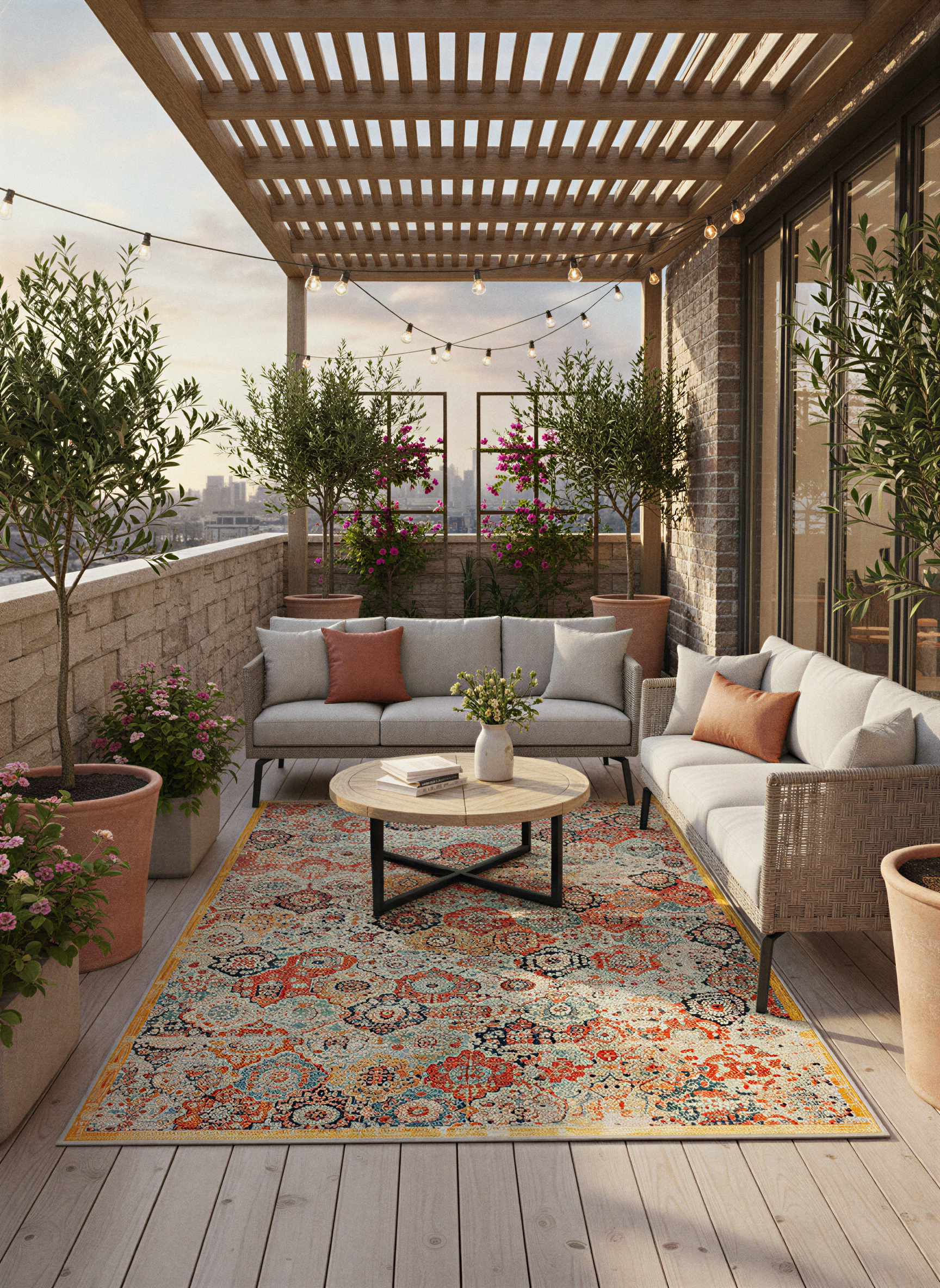 Arte HD013 Antik Figürlü Dekoratif Dokuma Şönil Halı