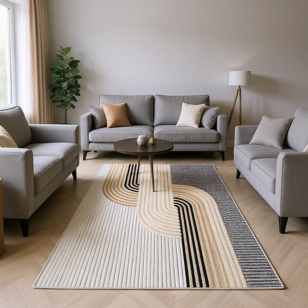 Arte HD Luna Beige - Chenille Rug