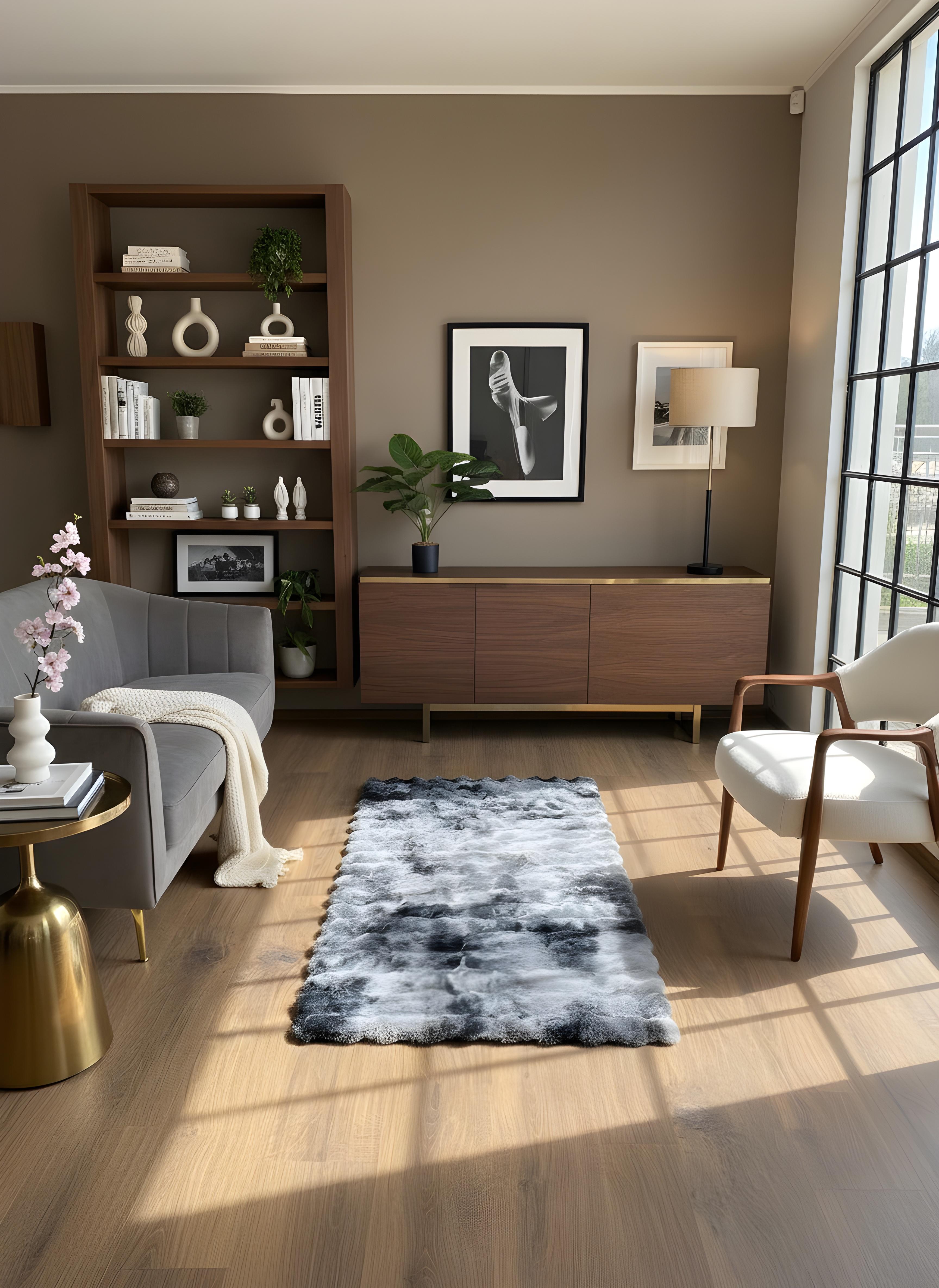 TAVŞAN NEO ANTRASİT - Kaymaz Taban Tavşan Shaggy Yatak Odası Oturma Odası Çocuk Odası Halısı