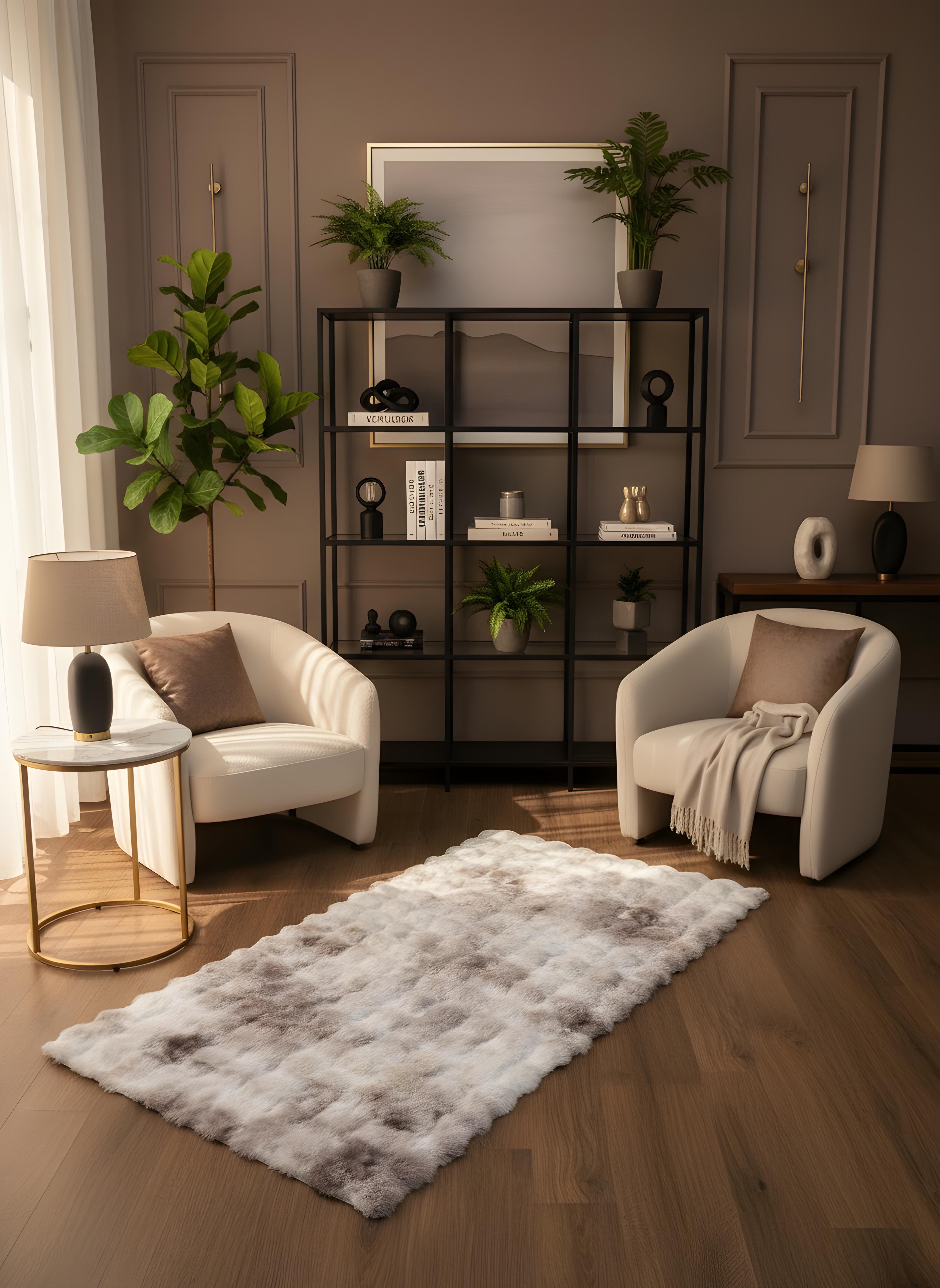 TAVŞAN NEO KAHVE - Kaymaz Taban Tavşan Shaggy Yatak Odası Oturma Odası Çocuk Odası Halısı