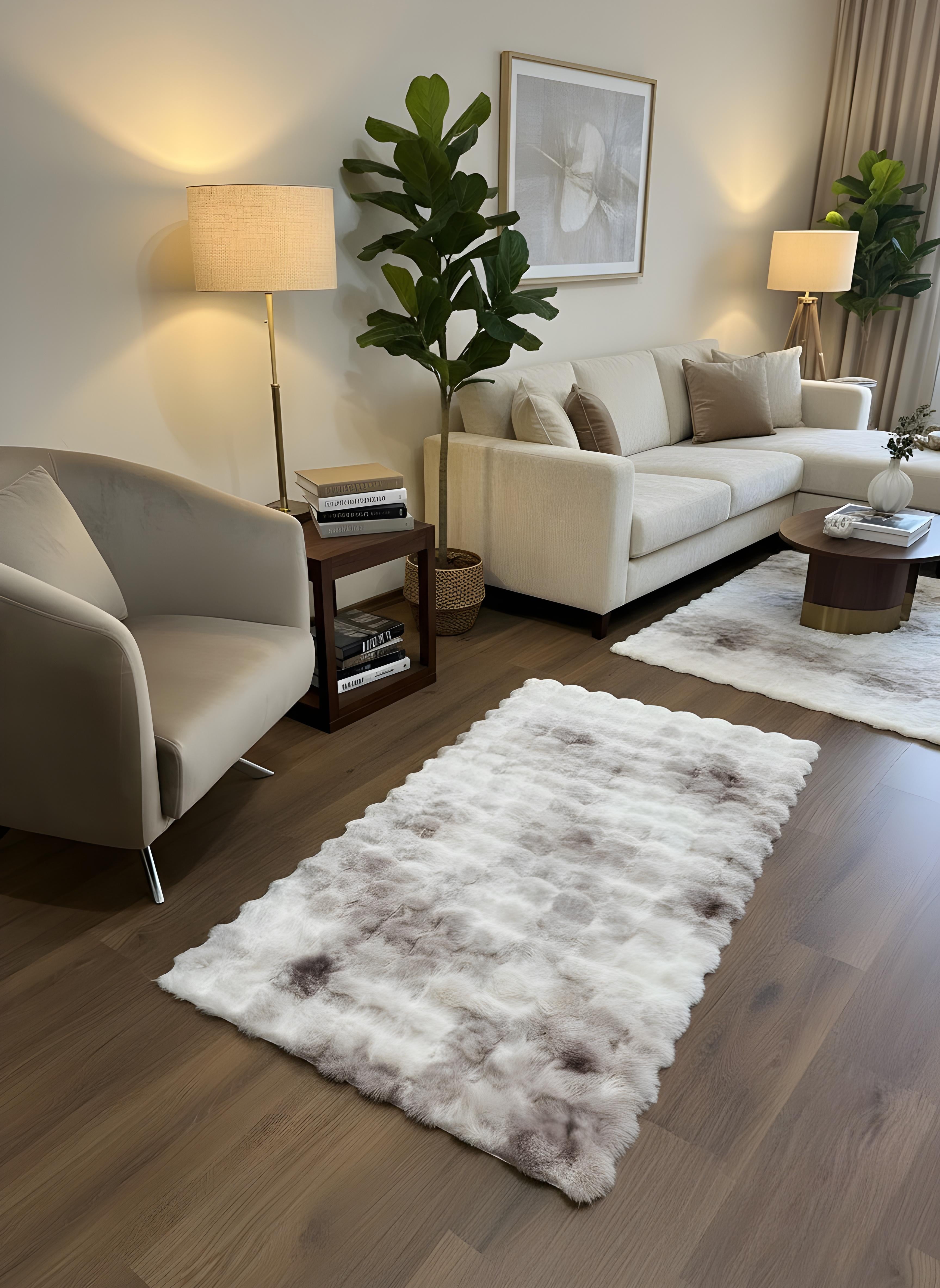 TAVŞAN NEO KAHVE - Kaymaz Taban Tavşan Shaggy Yatak Odası Oturma Odası Çocuk Odası Halısı