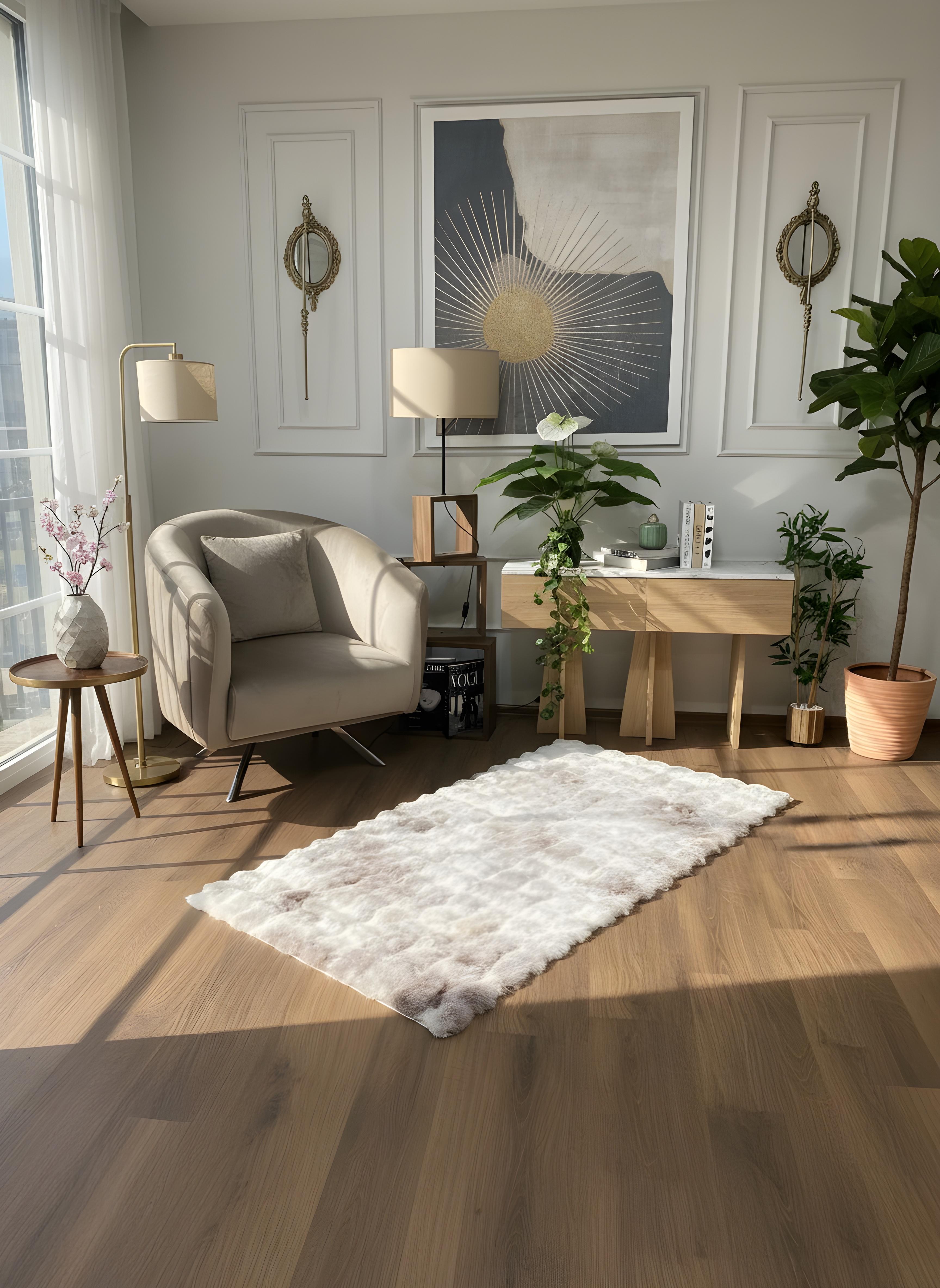 TAVŞAN NEO KAHVE - Kaymaz Taban Tavşan Shaggy Yatak Odası Oturma Odası Çocuk Odası Halısı