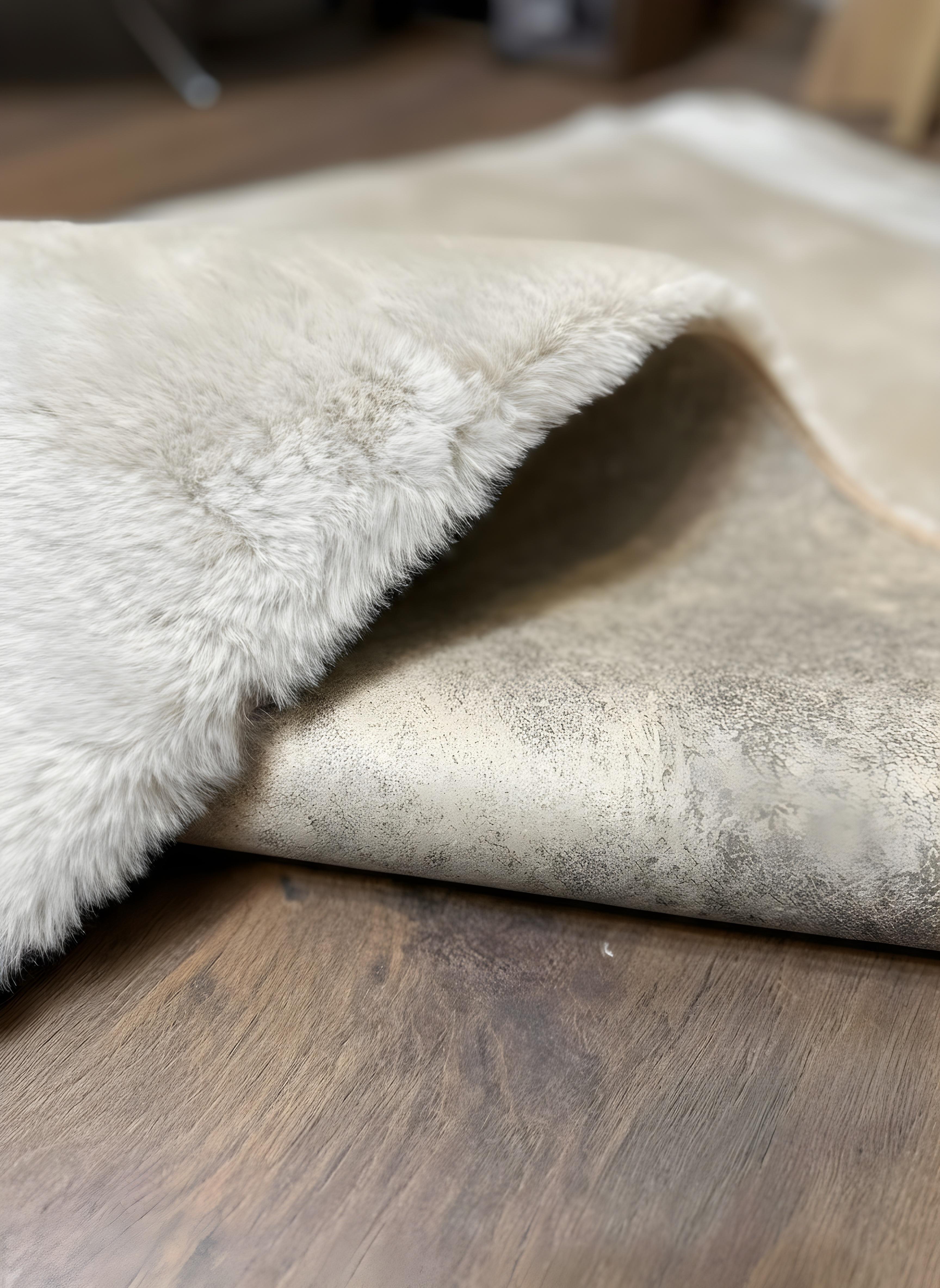 TAVŞAN BEJ - Kaymaz Deri Taban Tavşan Shaggy Yatak Odası Oturma Odası Çocuk Odası Halısı