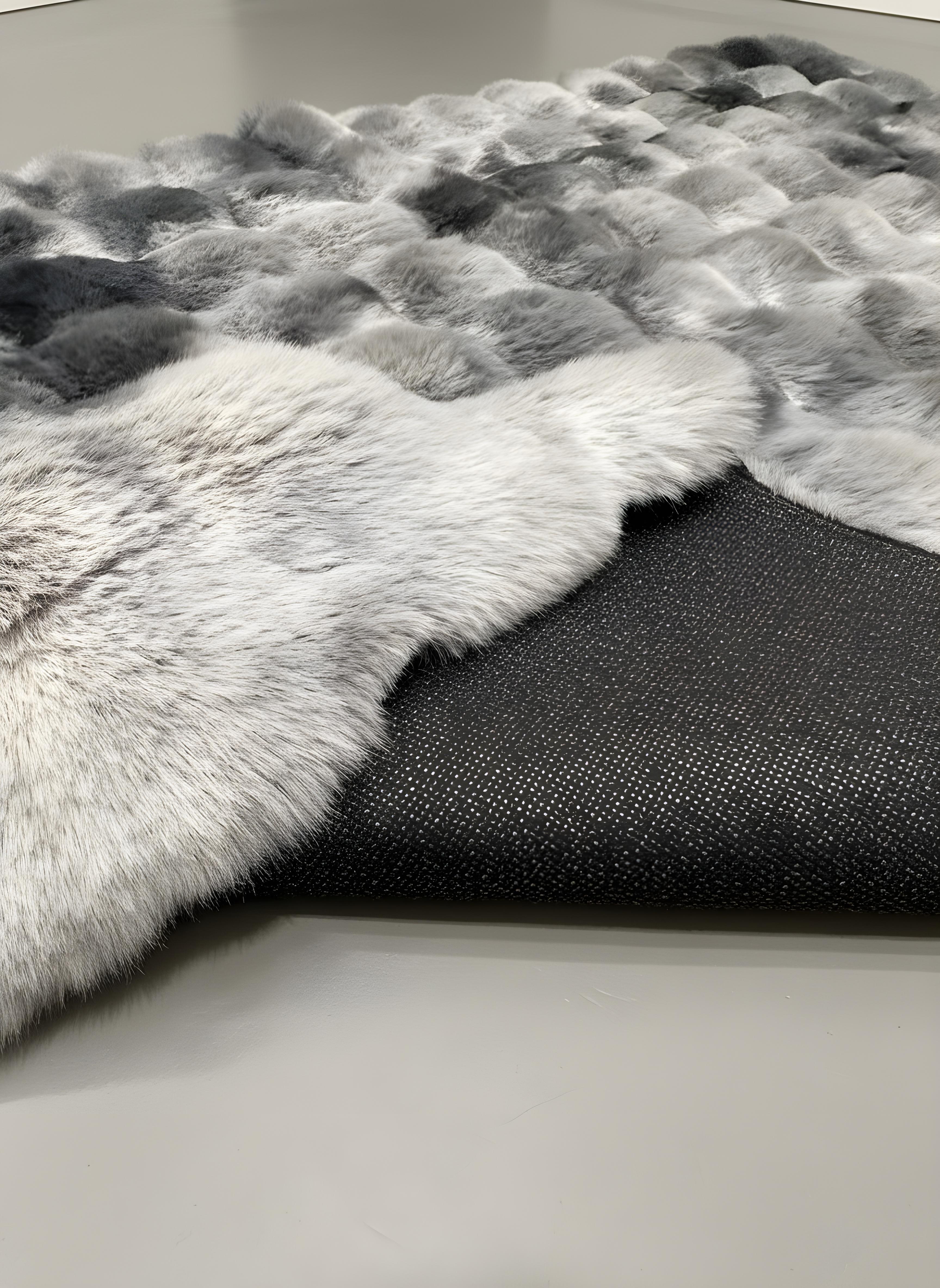 TAVŞAN NEO ANTRASİT - Kaymaz Taban Tavşan Shaggy Yatak Odası Oturma Odası Çocuk Odası Halısı