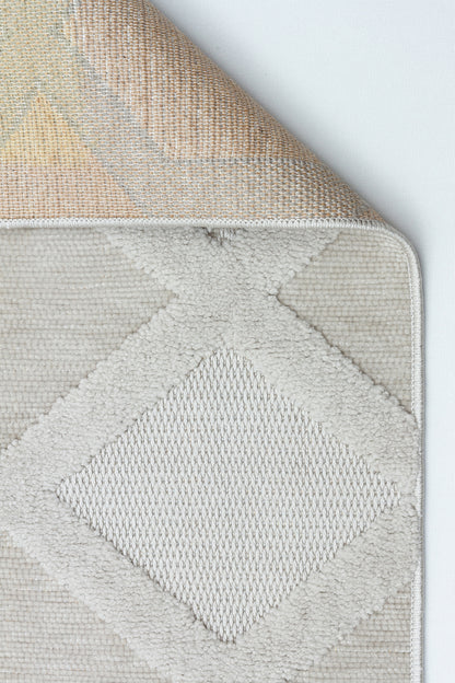 PALERMO L16 GRİ Modern Geometrik Desenli Salon Mutfak Koridor Halısı-KP