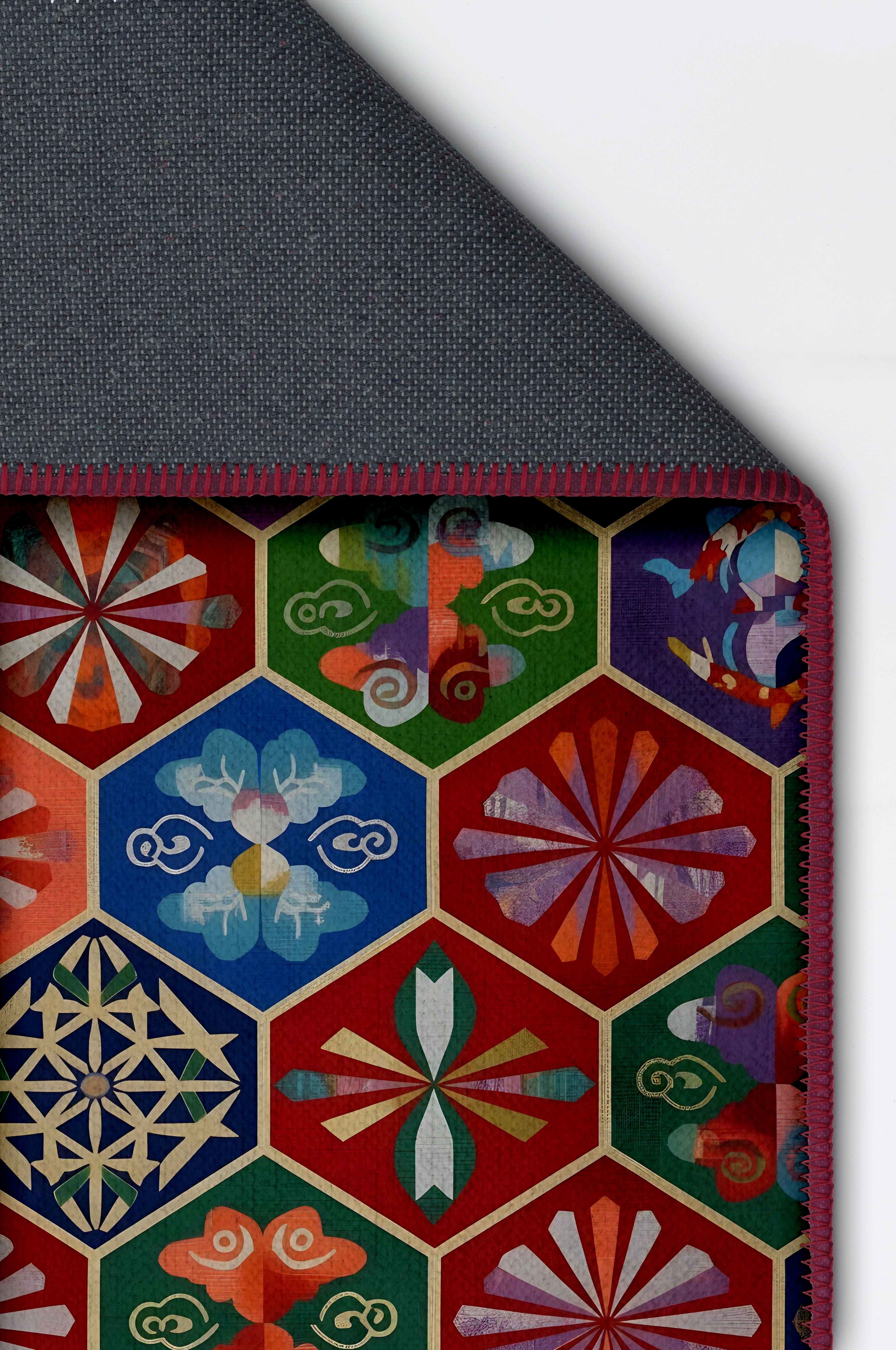 Arte HD039 Geometrik Figürlü Modern Renkli Dekoratif Dokuma Halı