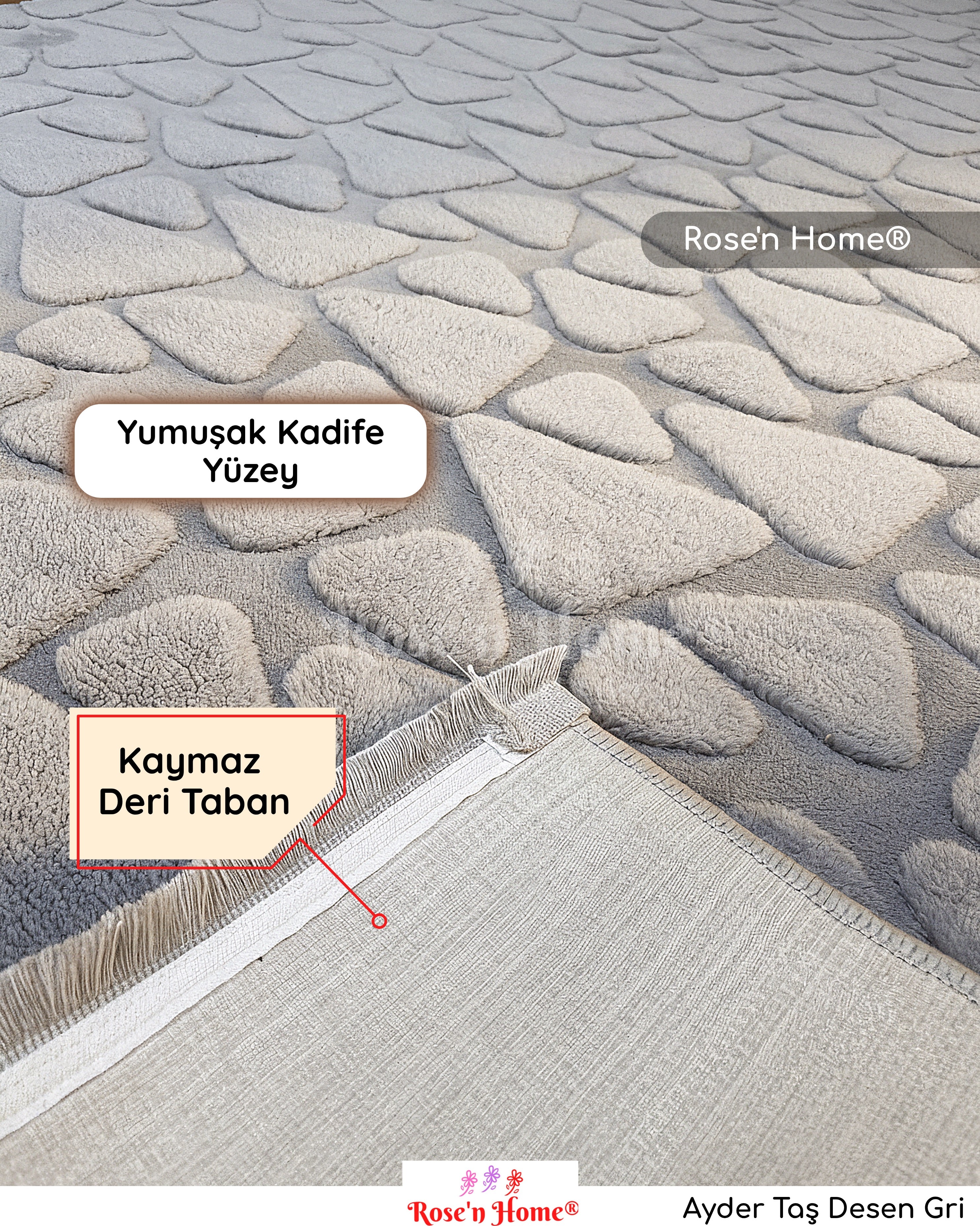 Ayder Taş Desen Gri