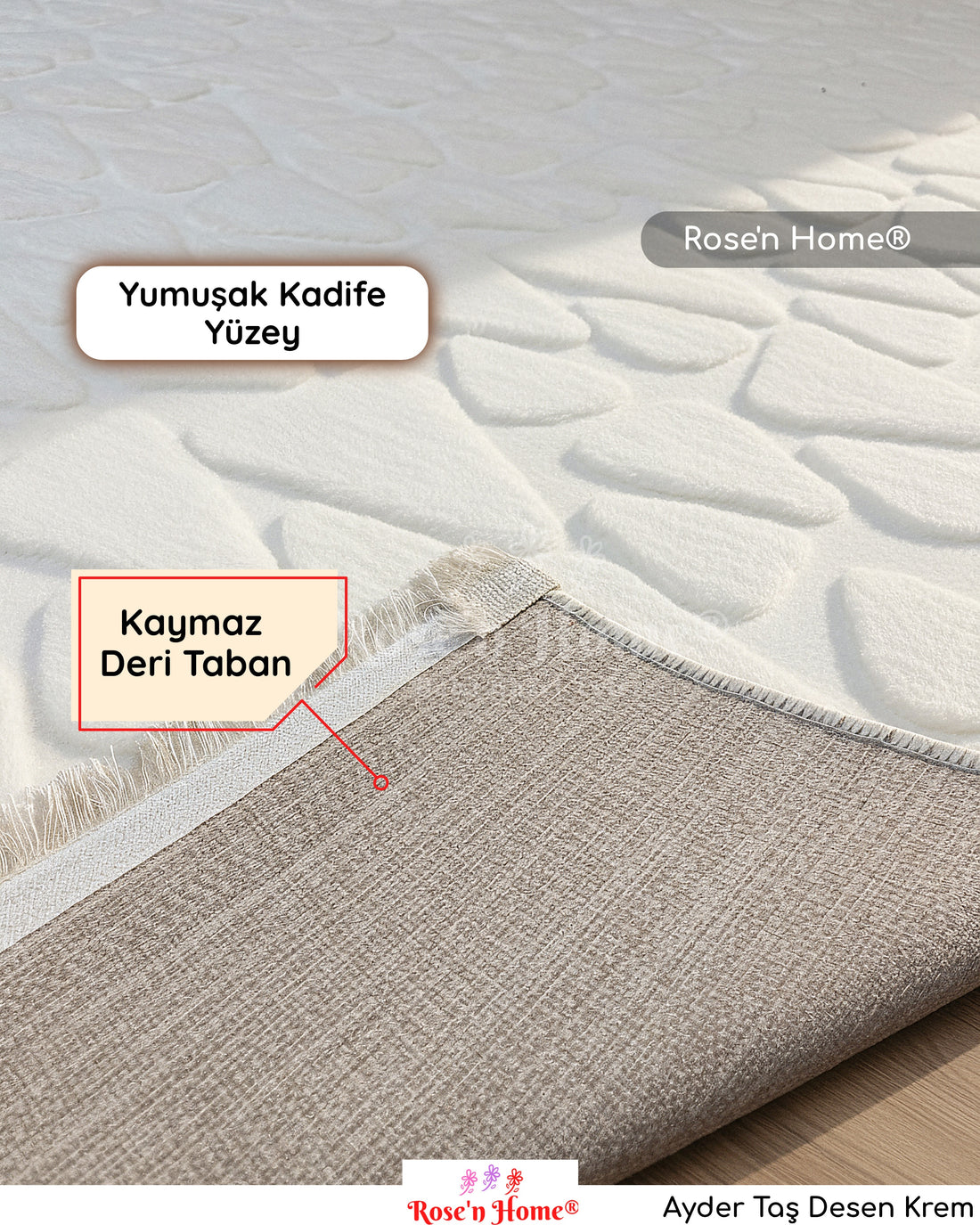 Ayder Taş Desen Krem