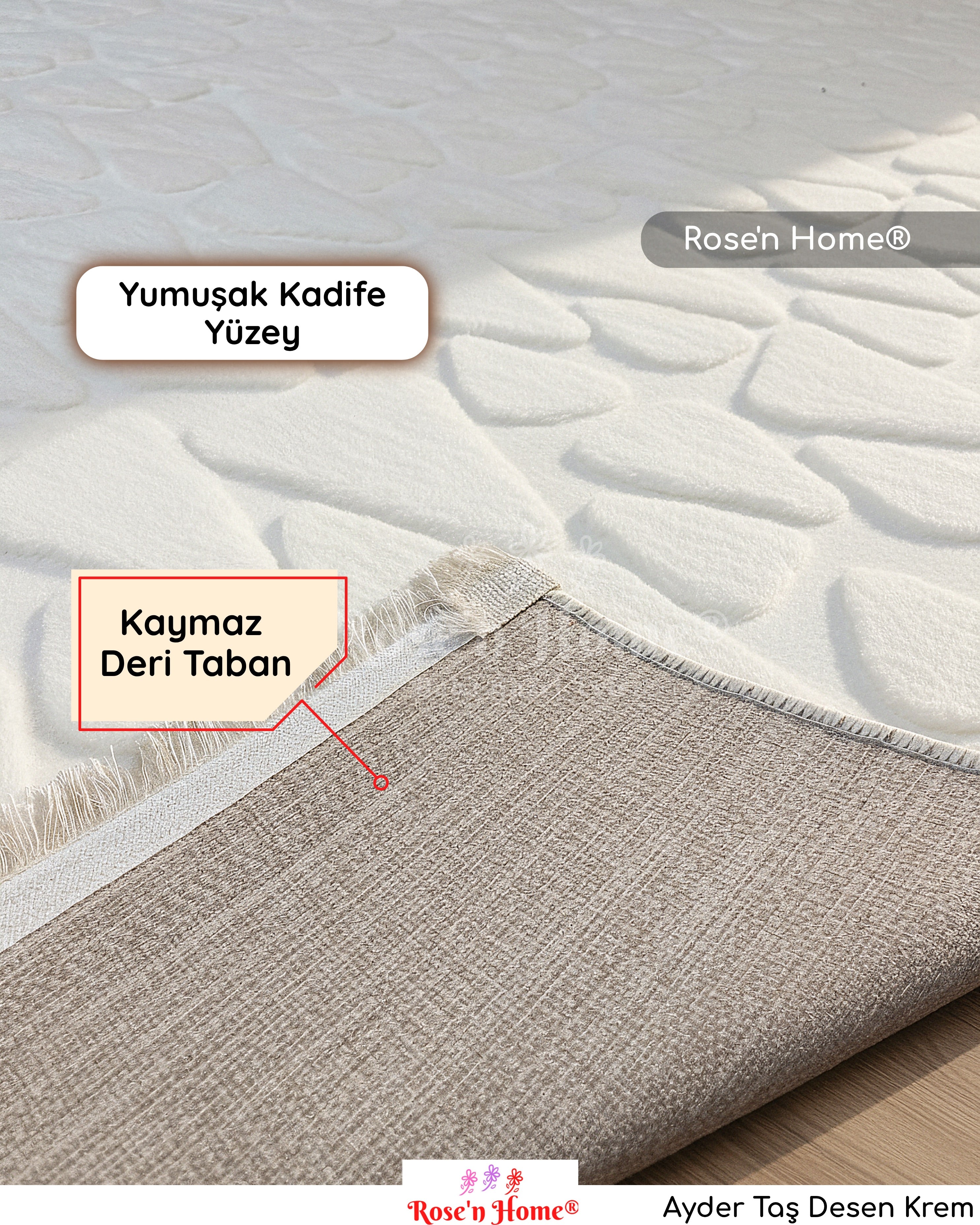 Ayder Taş Desen Krem