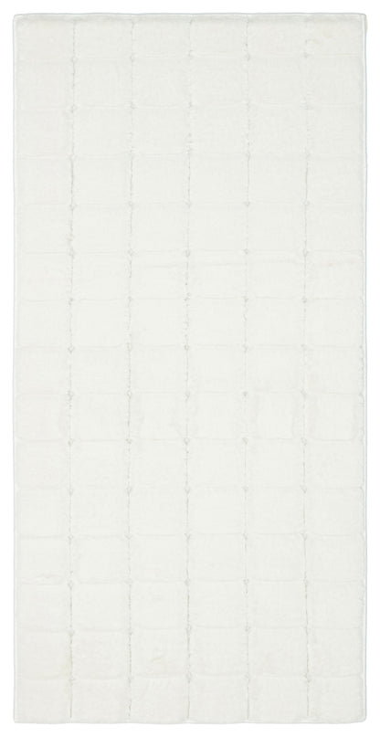 TAVŞAN SAMUR BEYAZ - Kaymaz Taban Tavşan Shaggy Yatak Odası Oturma Odası Çocuk Odası Halısı