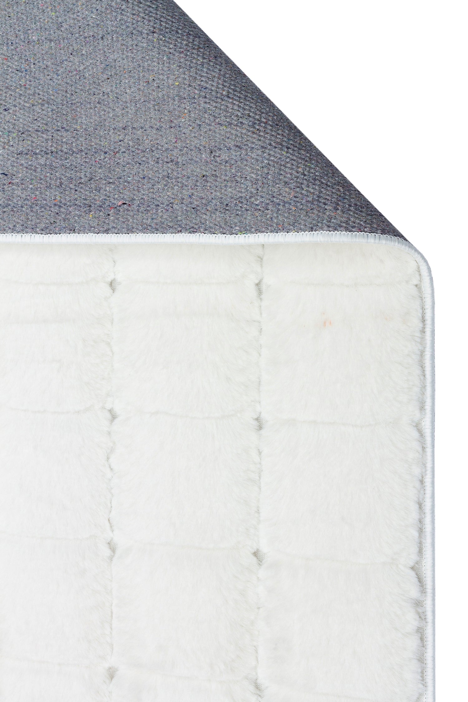 TAVŞAN SAMUR BEYAZ - Kaymaz Taban Tavşan Shaggy Yatak Odası Oturma Odası Çocuk Odası Halısı