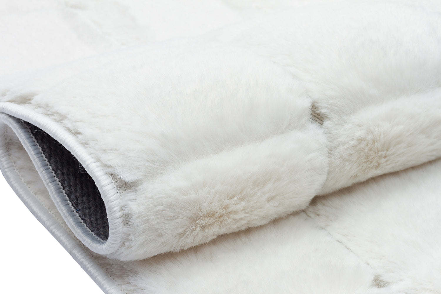 TAVŞAN SAMUR BEYAZ - Kaymaz Taban Tavşan Shaggy Yatak Odası Oturma Odası Çocuk Odası Halısı