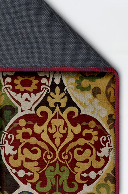 Arte HD032 Klasik Desenli Renkli Dekoratif Dokuma Halı