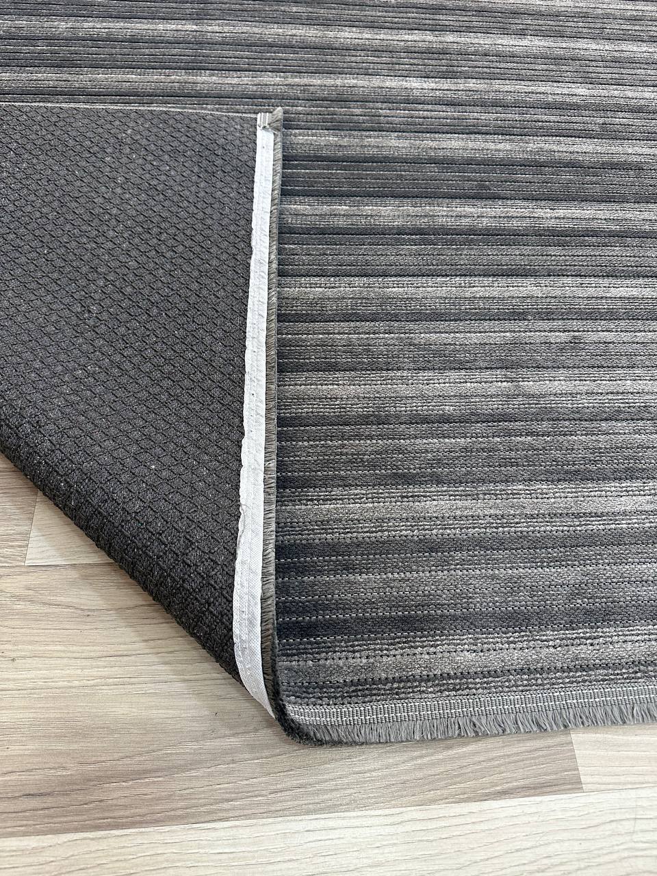 ŞÖNİL İNKA ANTRASİT Kaymaz Taban İskandinav Desenli Salon Koridor Mutfak Şönil Kilim Dokuma Halı-KP