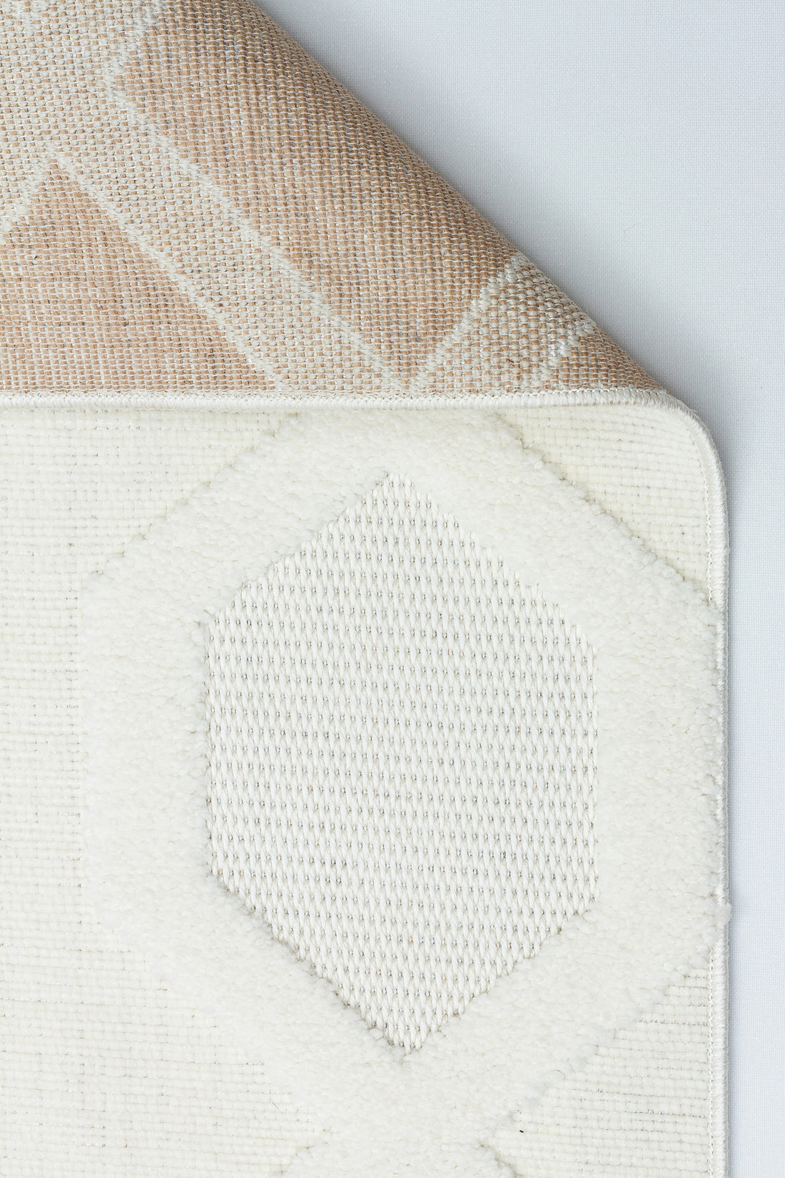 PALERMO L15 BEJ Modern Geometrik Desenli Salon Mutfak Koridor Halısı-KP