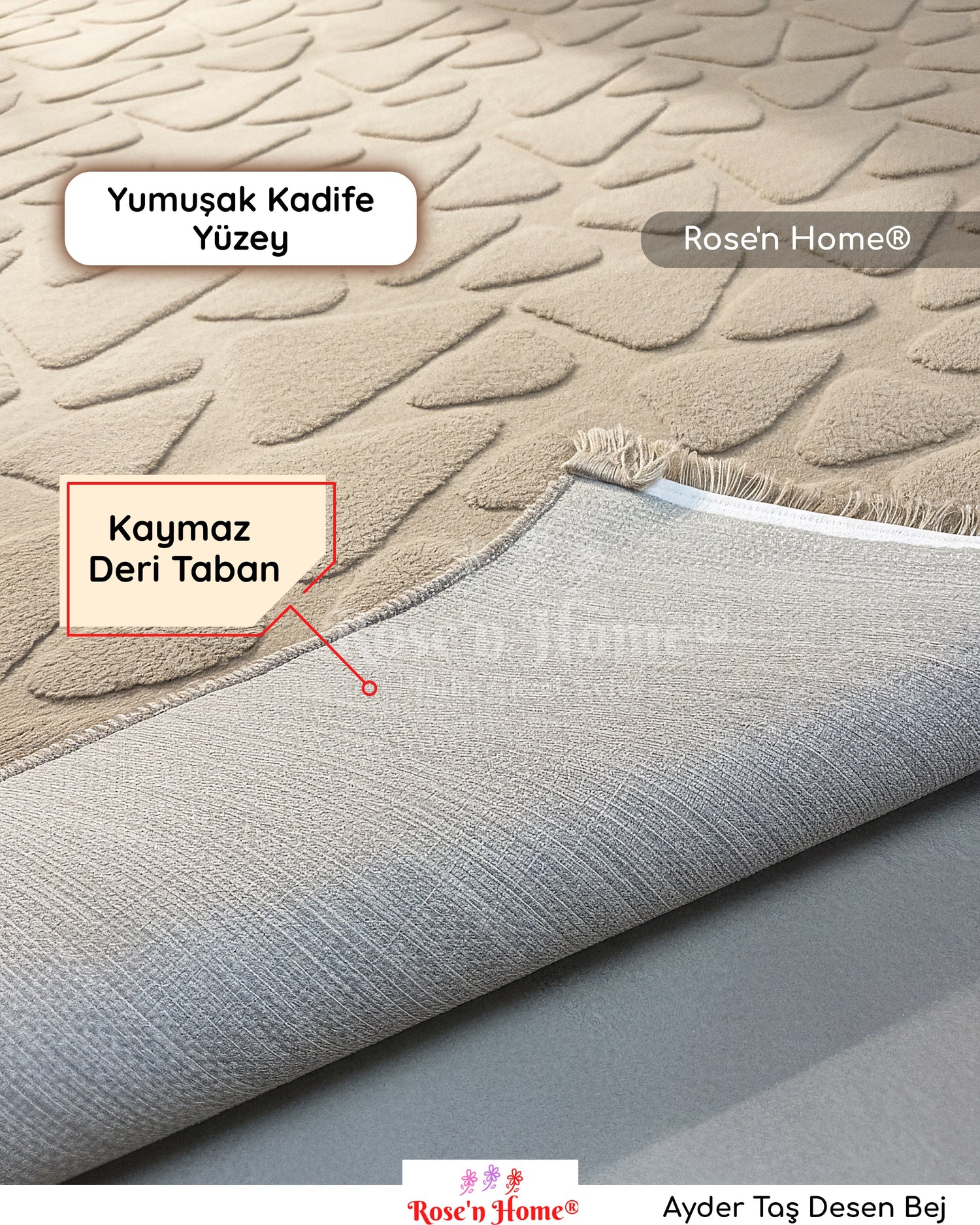 Ayder Taş Desen Bej